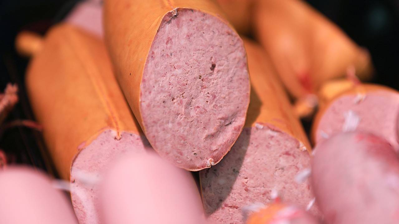 Leberwurst in der Auslage