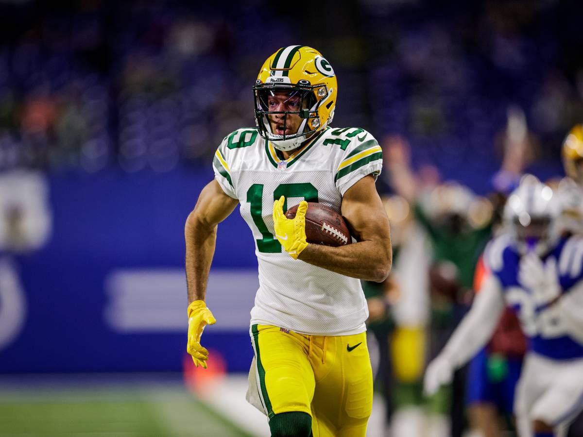 Dieses von den Green Bay Packers zur Verfügung gestellte Foto zeigt den deutsch-amerikanischen NFL-Spieler Equanimeous St. Brown von den Green Bay Packers.