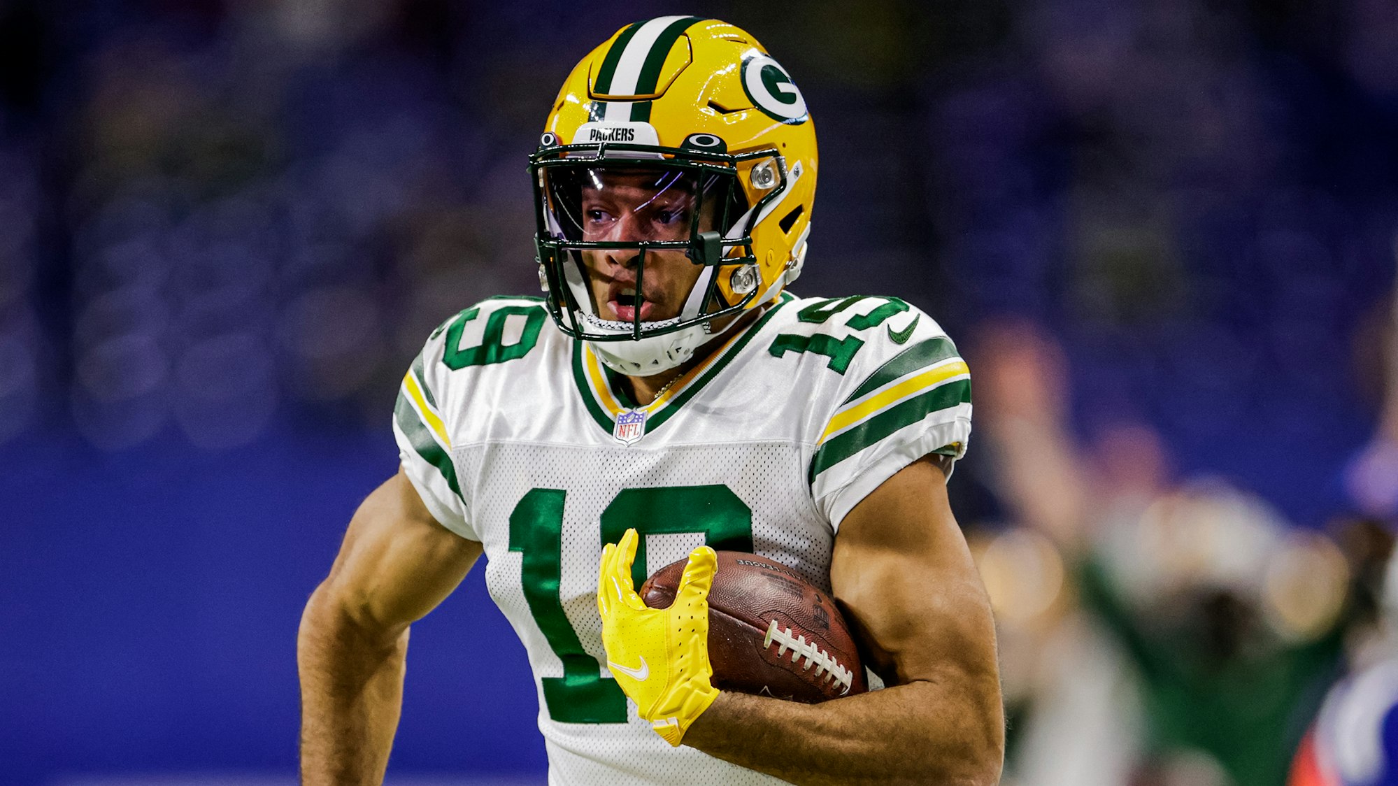 Dieses von den Green Bay Packers zur Verfügung gestellte Foto zeigt den deutsch-amerikanischen NFL-Spieler Equanimeous St. Brown von den Green Bay Packers.