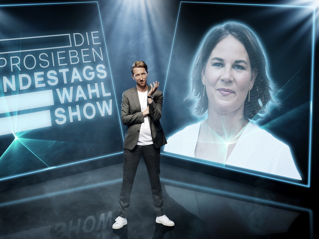 Moderator Louis Klamroth moderierte die ProSieben-Wahlshow. Gast am Mittwoch (1. September 2020) Grünen-Kanzlerkandidatin Annalena Baerbock.