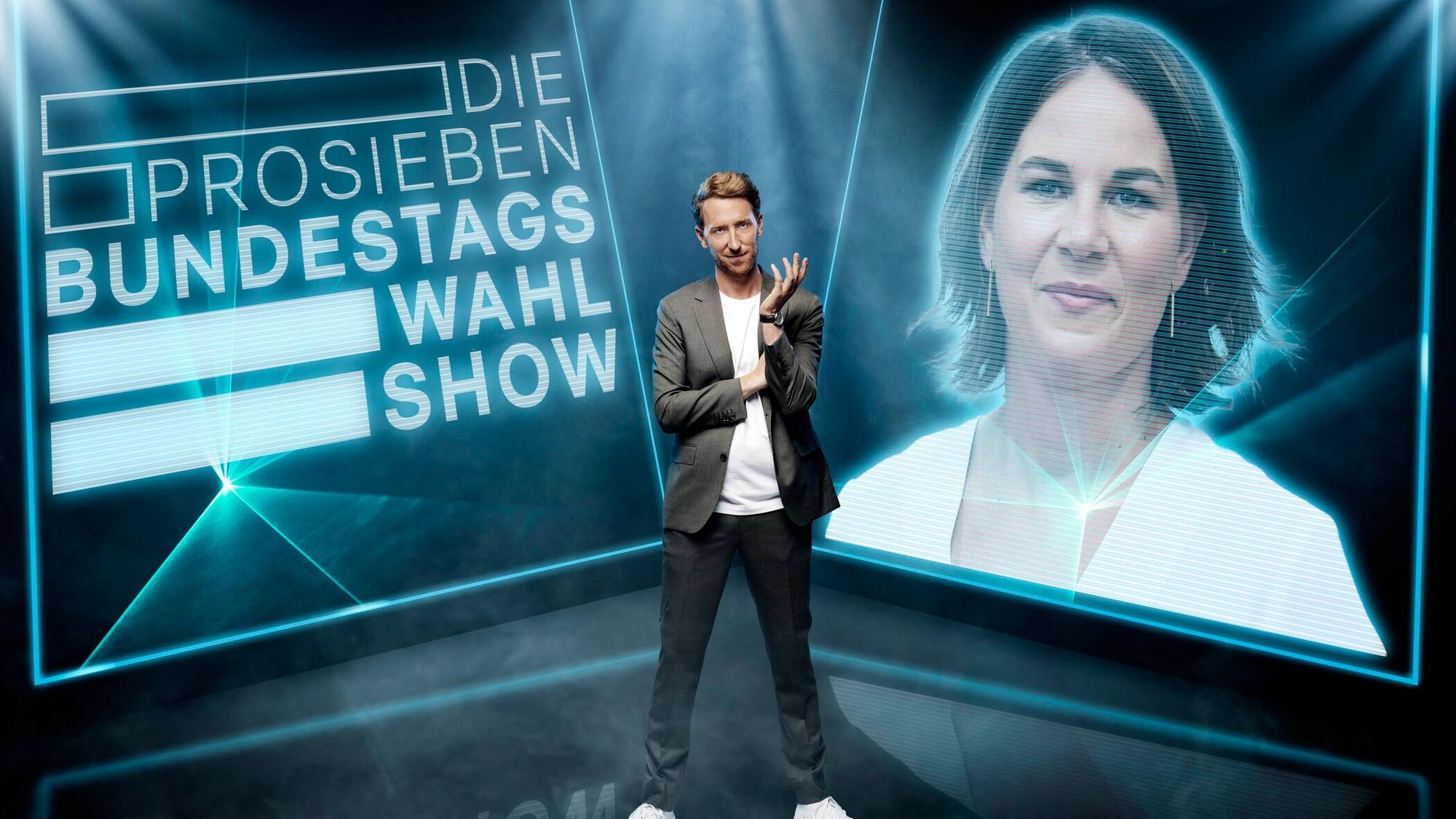 Moderator Louis Klamroth moderierte die ProSieben-Wahlshow. Gast am Mittwoch (1. September 2020) Grünen-Kanzlerkandidatin Annalena Baerbock.