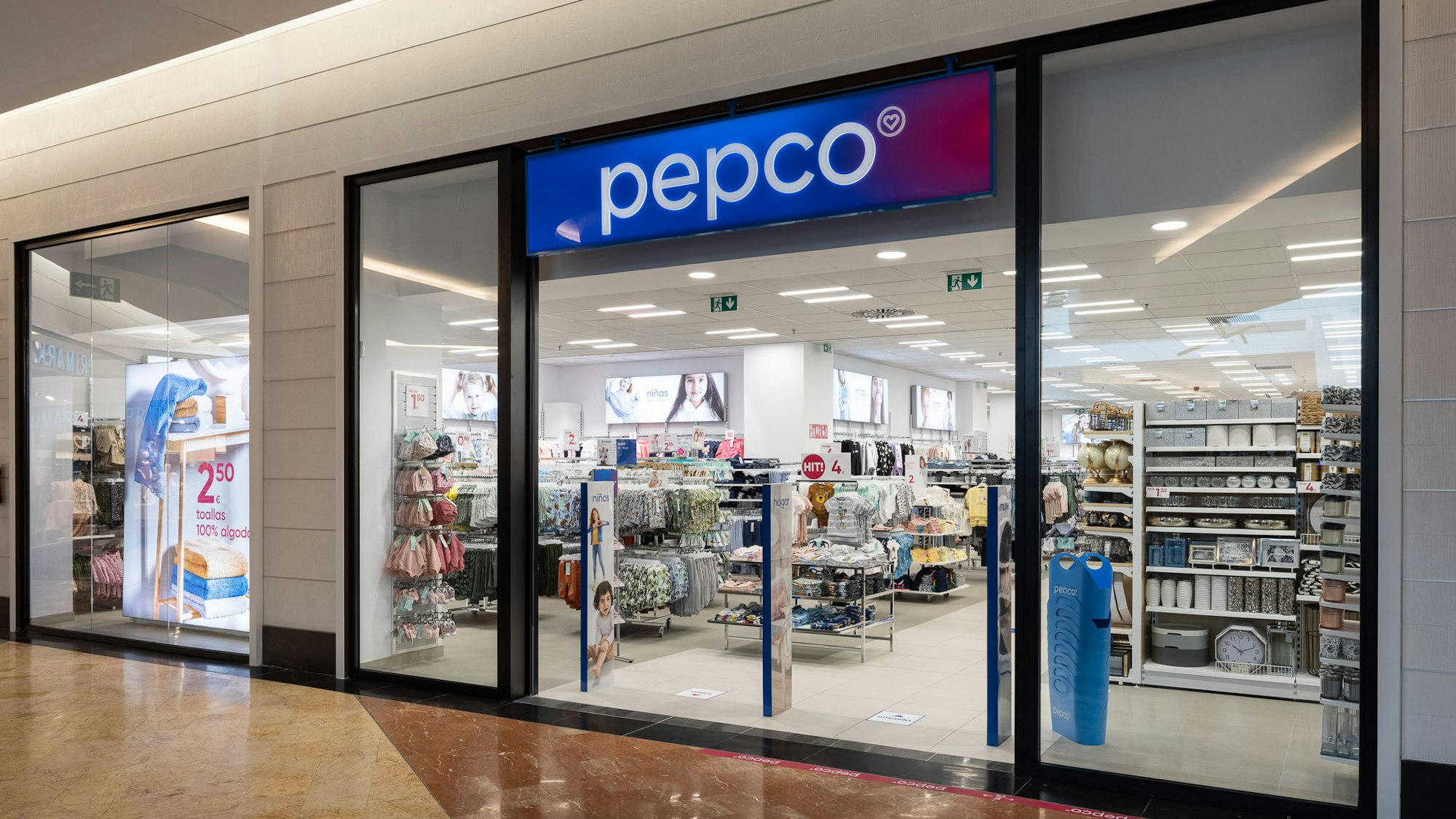 Eine Pepco-Filiale in einem Einkaufszentrum.
