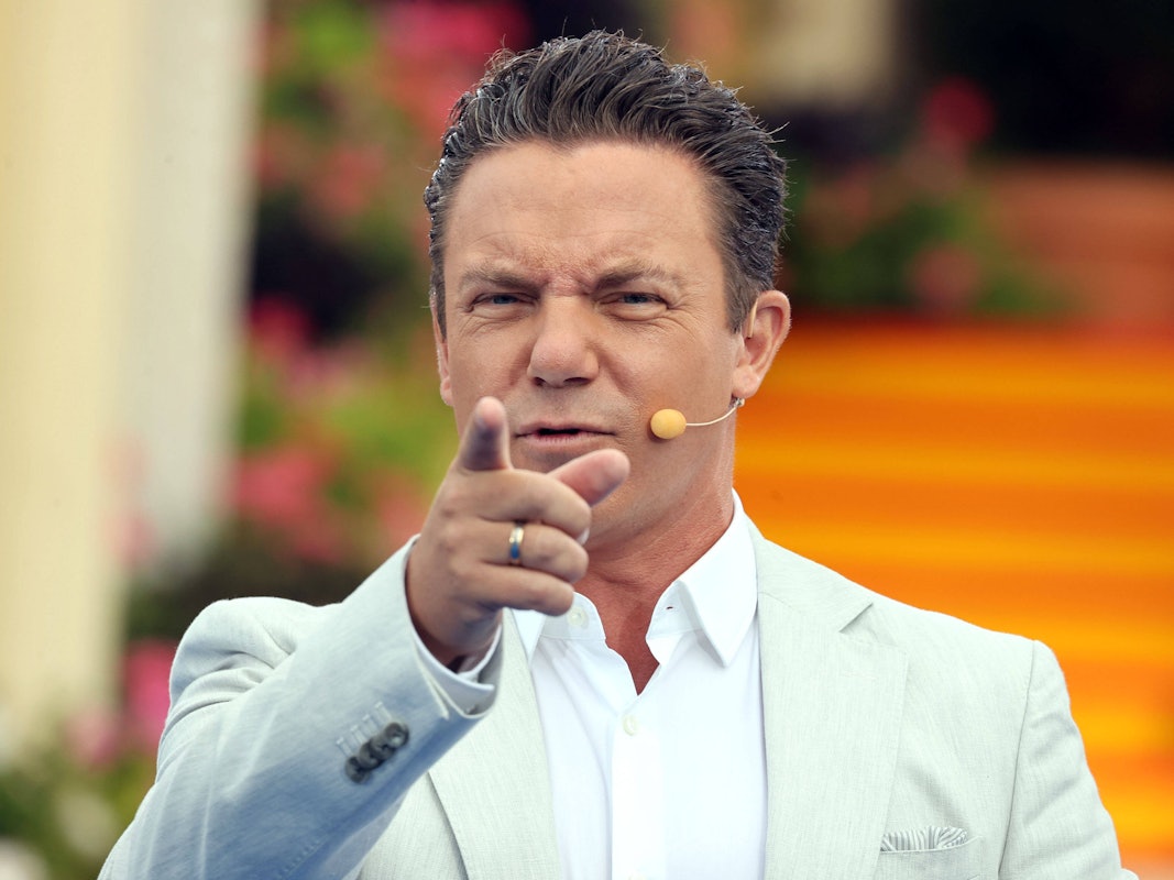 Moderator Stefan Mross während der ARD - Unterhaltungsshow Immer wieder Sonntags am 22. August 2021 im Europapark Rust.