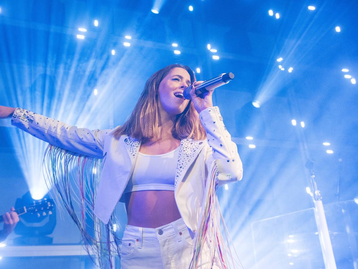 Vanessa Mai, Sängerin, tritt im Gruenspan im Rahmen ihrer Teaser Show-Tour für ihr neues Album "Für immer" auf. Mai tritt in der von St. Raab erfundenen ESC-Ersatzshow «Free European Song Contest» an.