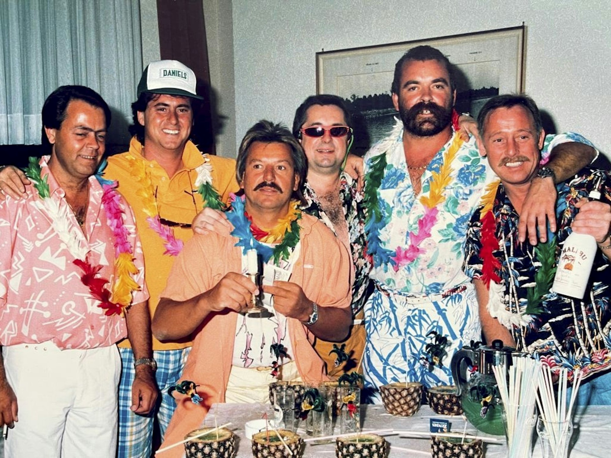 Peter Olligschläger mit Freunden zur Zeit des Chicago am Rhein.