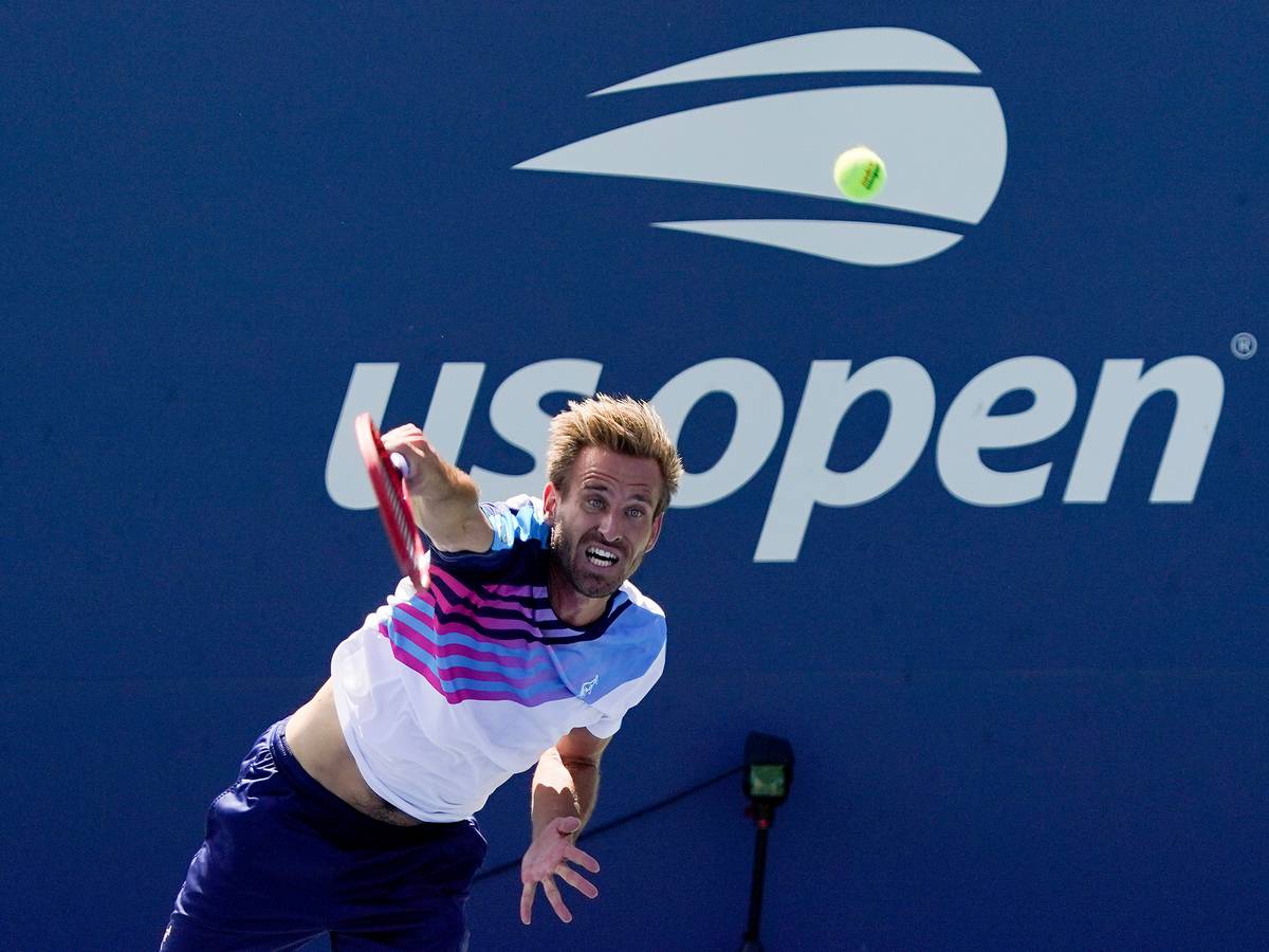 Peter Gojowczyk in Aktion bei US Open.