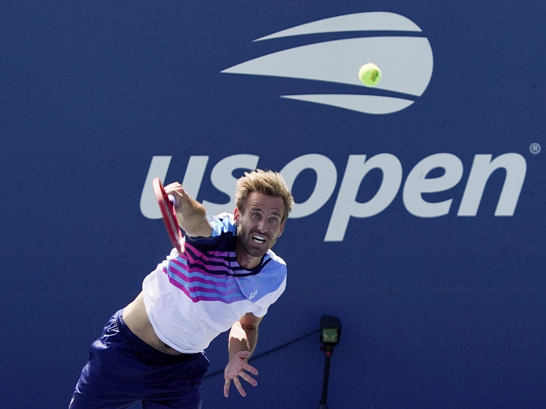 Peter Gojowczyk in Aktion bei US Open.