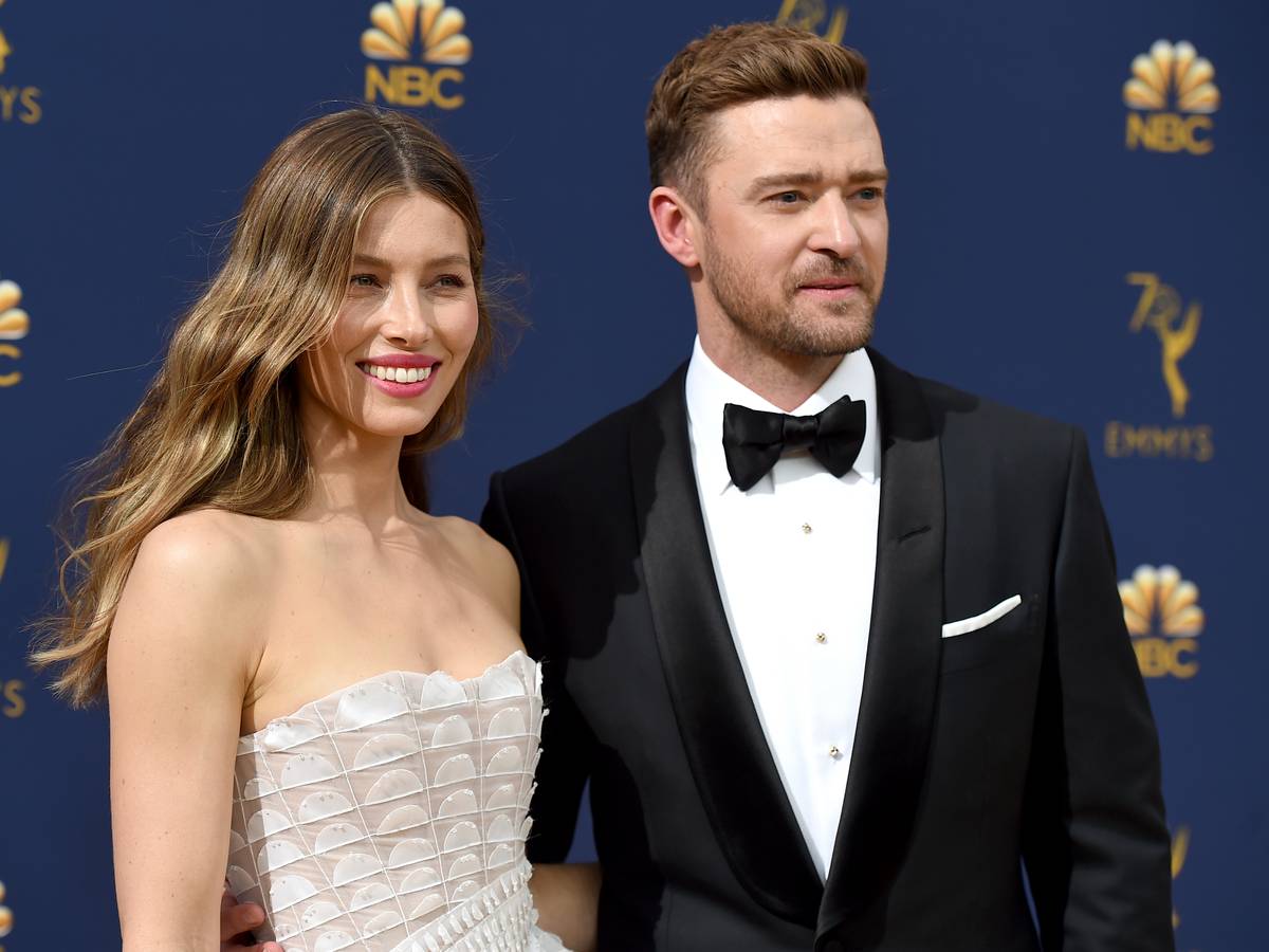 Justin Timberlake und seine Jessica, hier beim US-Fernsehpreis Emmy 2018, leben in der Regel sehr privat. Jetzt postet Timberlake ein seltenes Pärchen-Foto.