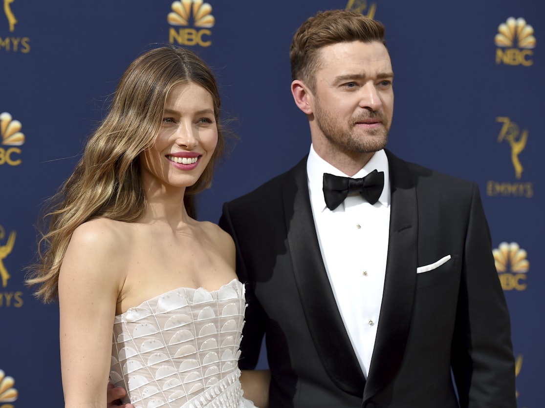 Justin Timberlake und seine Jessica, hier beim US-Fernsehpreis Emmy 2018, leben in der Regel sehr privat. Jetzt postet Timberlake ein seltenes Pärchen-Foto.