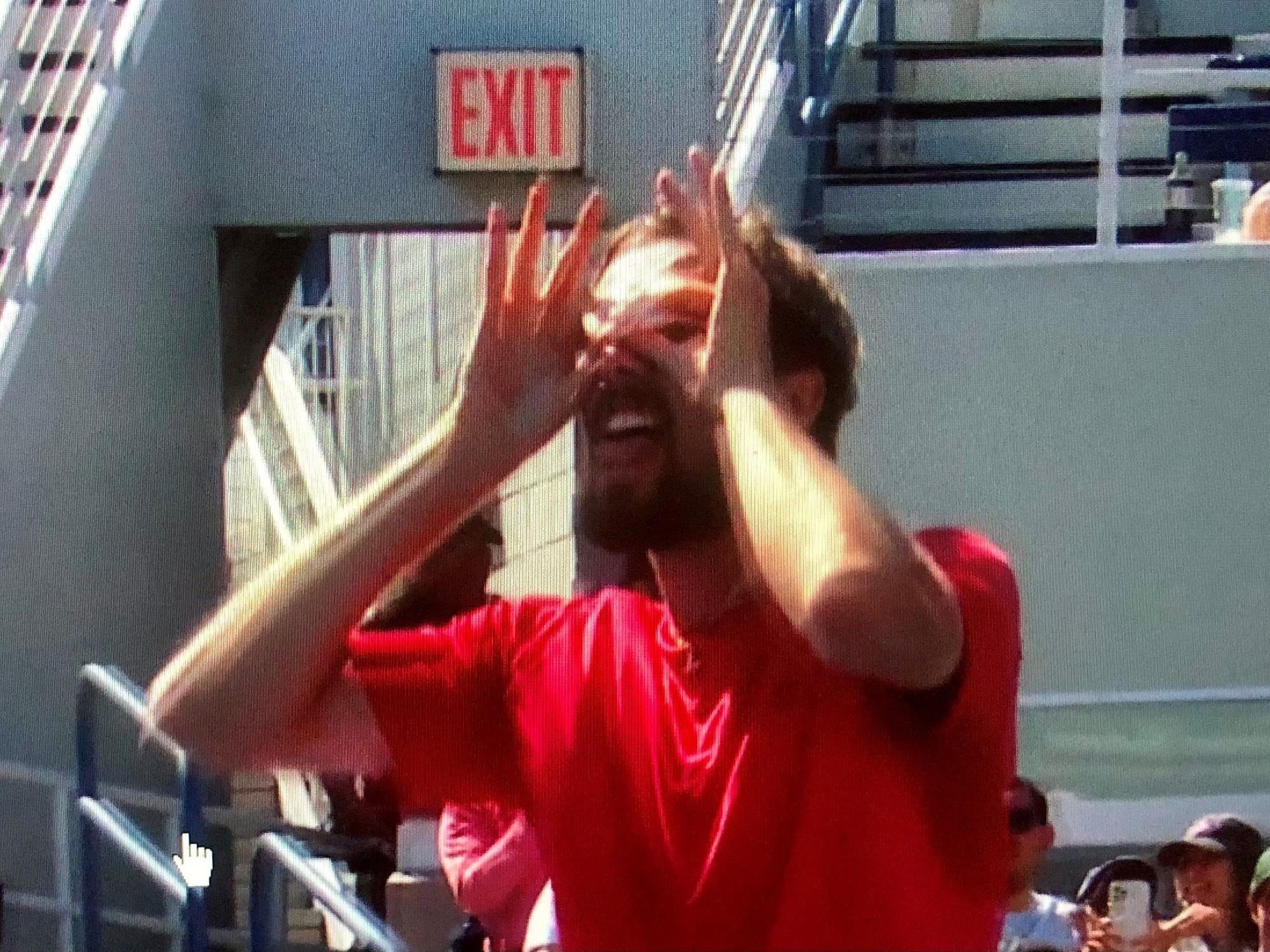 Oscar Otte bejubelt den Einzug ins Achtelfinale bei den US Open.
