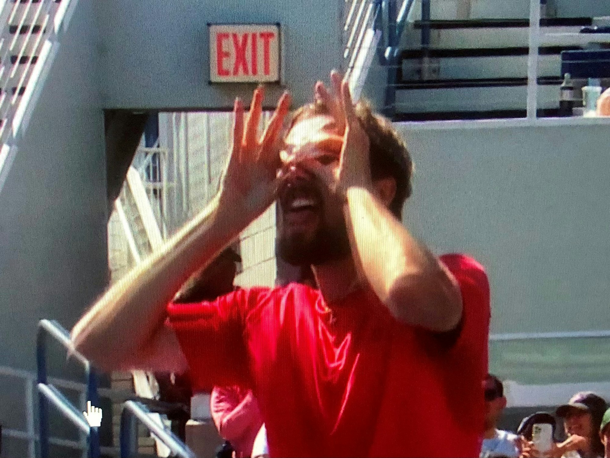 Oscar Otte bejubelt den Einzug ins Achtelfinale bei den US Open.