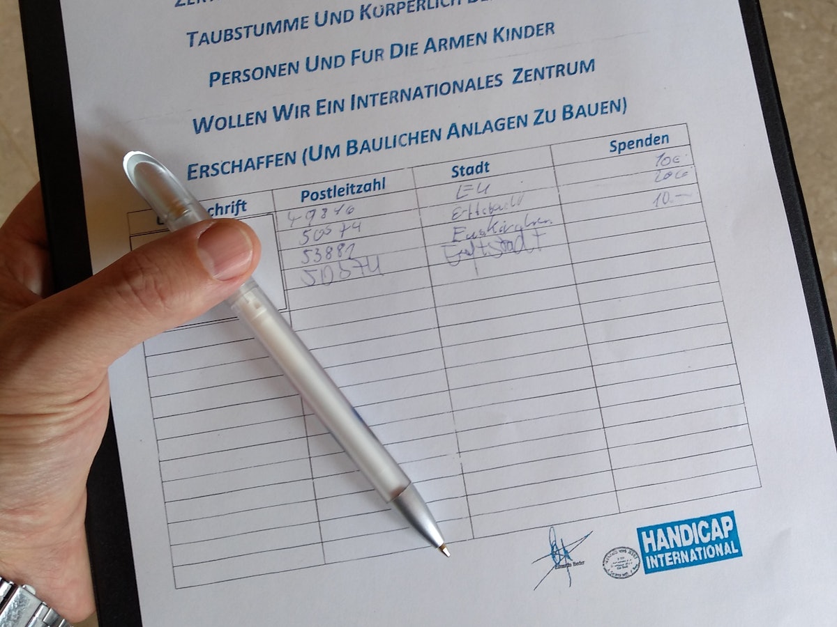 Falsche Spendenliste aus Wesseling.