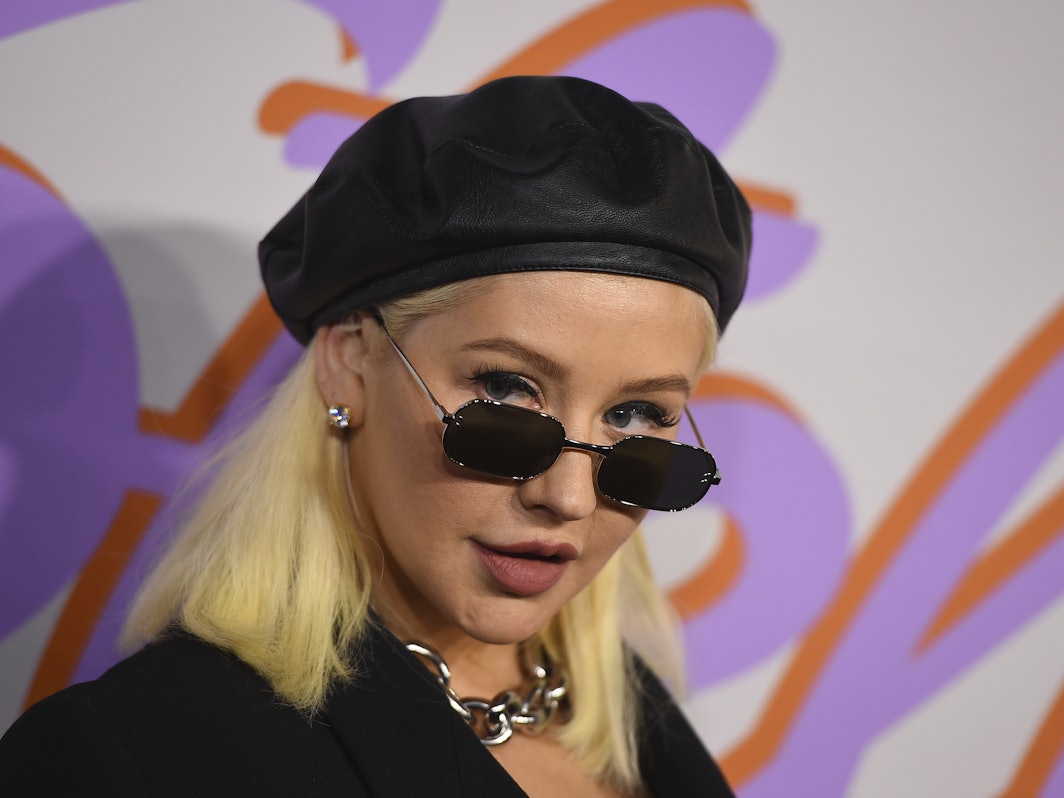 US-amerikanische Sängerin Christina Aguilera kommt am 16.01.2018 in Los Angeles (USA) zur Vorstellung der Herbstkollektion 2018 von der britischen Modedesignerin Stella McCartney.