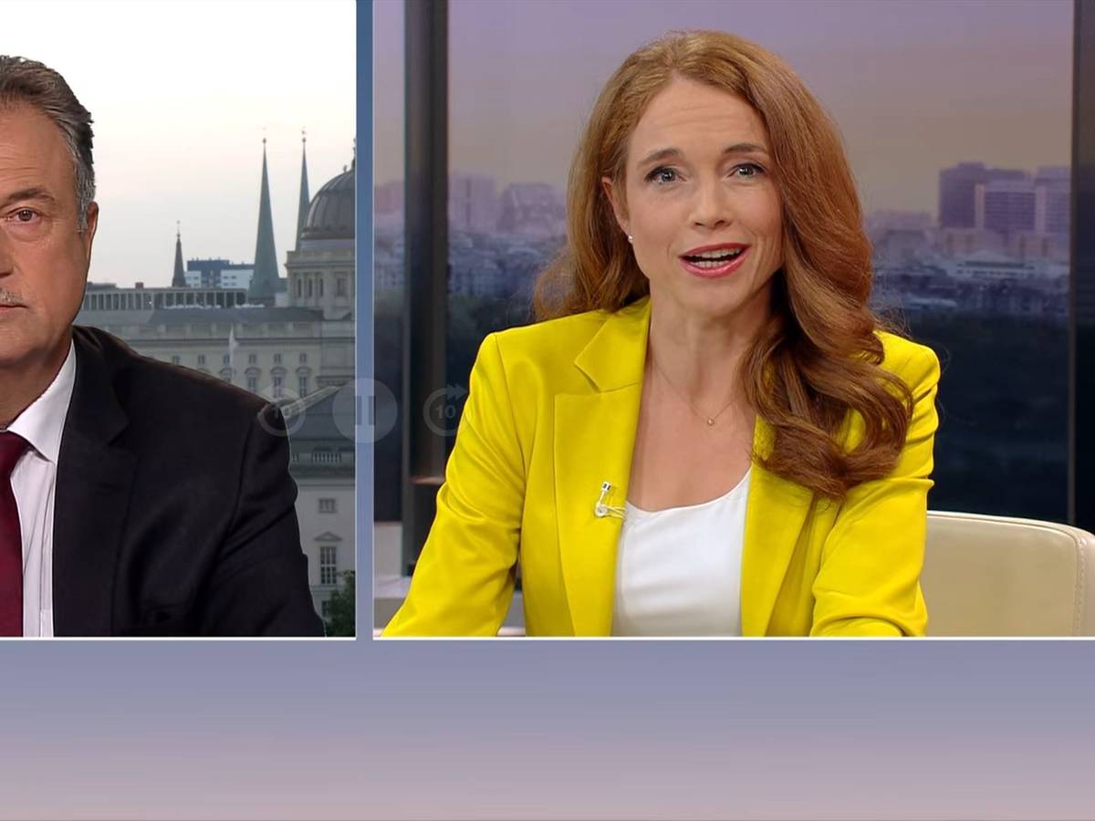 GDL-Chef Claus Weselsky im Gespräch mit Moderatorin Mirjam Meinhardt im ZDF-Morgenmagazin am Montag, 6. September.