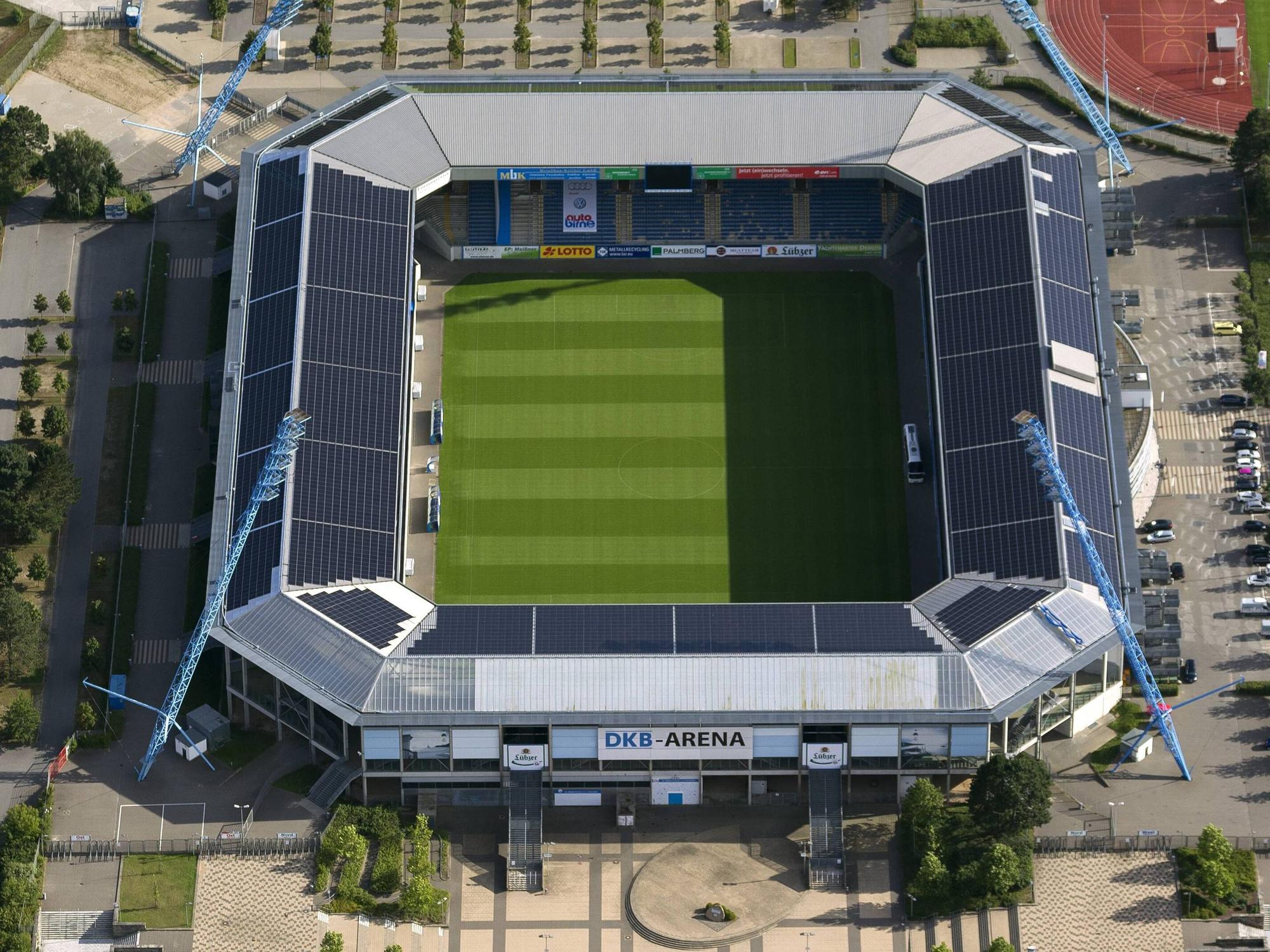 Luftaufnahme vom Ostseestadion.