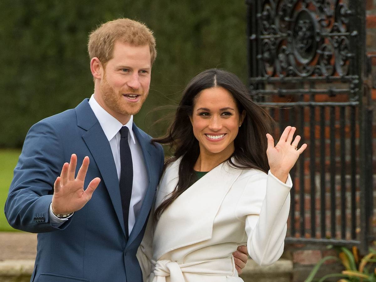 Der britische Prinz Harry und die US-amerikanische Schauspielerin Meghan Markle nach Bekanntgabe ihrer Verlobung.