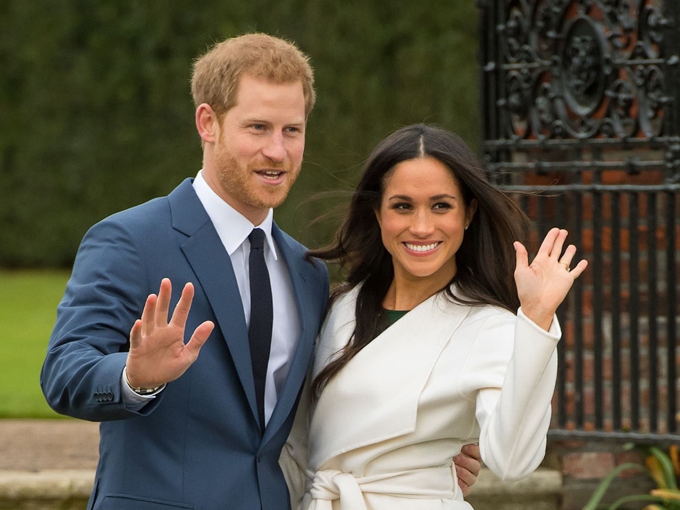 Der britische Prinz Harry und die US-amerikanische Schauspielerin Meghan Markle nach Bekanntgabe ihrer Verlobung.