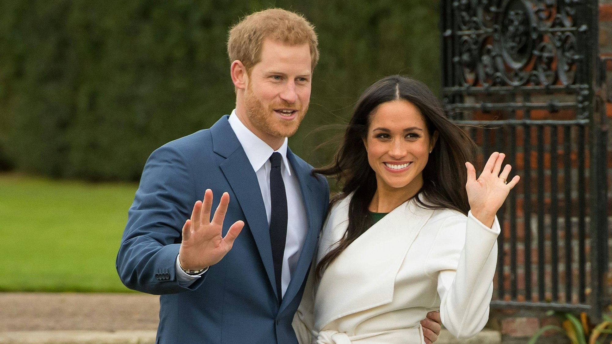 Der britische Prinz Harry und die US-amerikanische Schauspielerin Meghan Markle nach Bekanntgabe ihrer Verlobung.