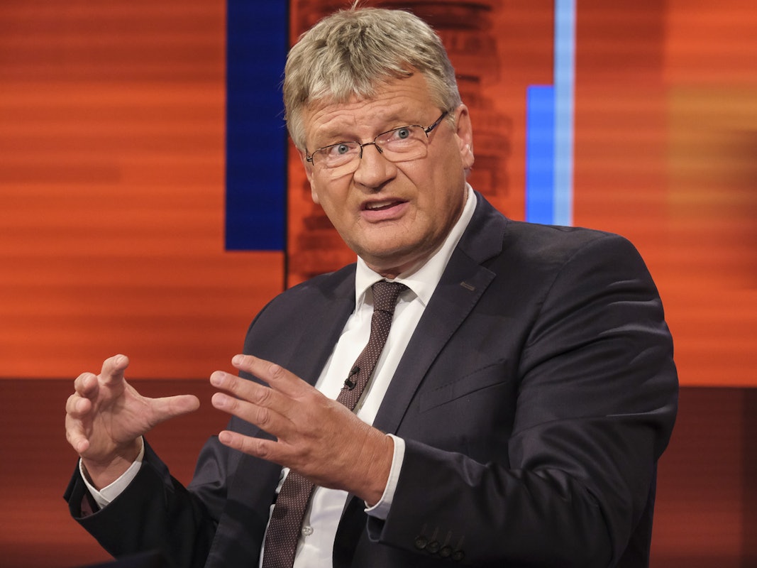 AfD-Bundessprecher Jörg Meuthen wurde bei „Hart aber fair“ am Montag (6. September) nach einem Konter von Moderator Frank Plasberg plötzlich kleinlaut.