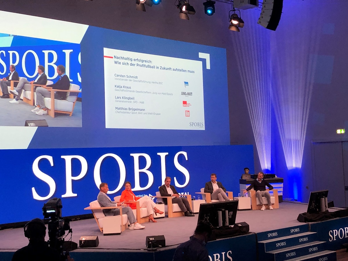 Diskussionsrunde auf der Sportmesse Spobis