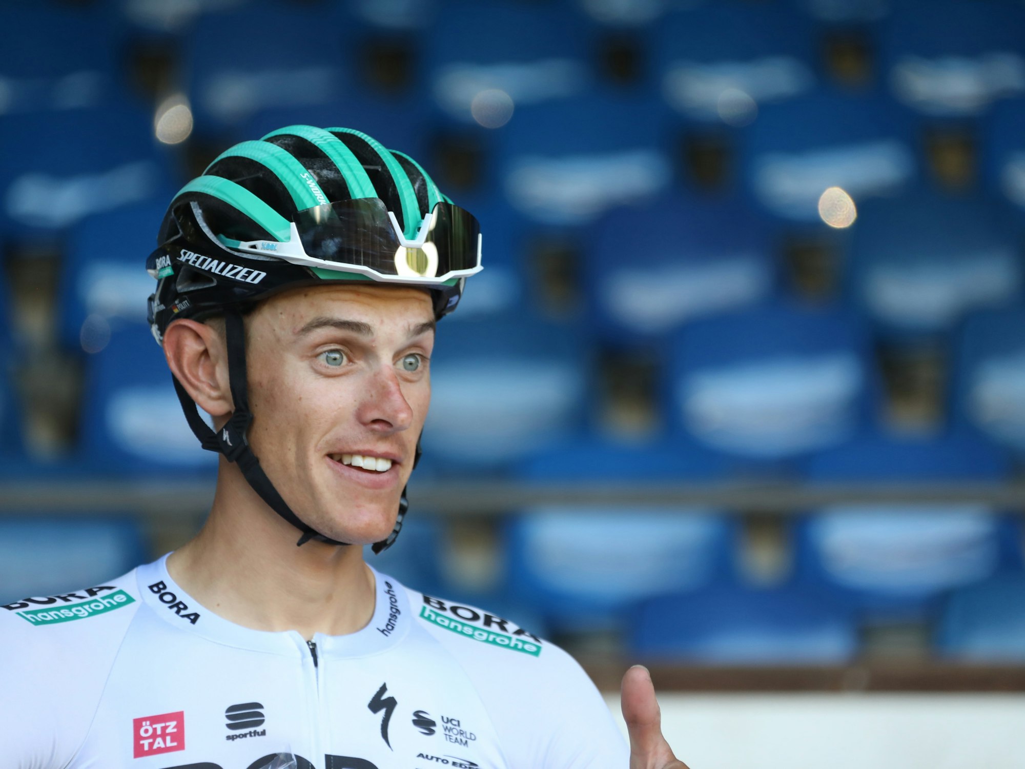 Nils Politt auf der Albert-Richter-Radrennbahn in Köln