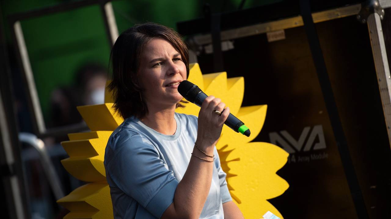 Annalena Baerbock bei einem Wahlkampf-Auftritt in Berlin 2021.