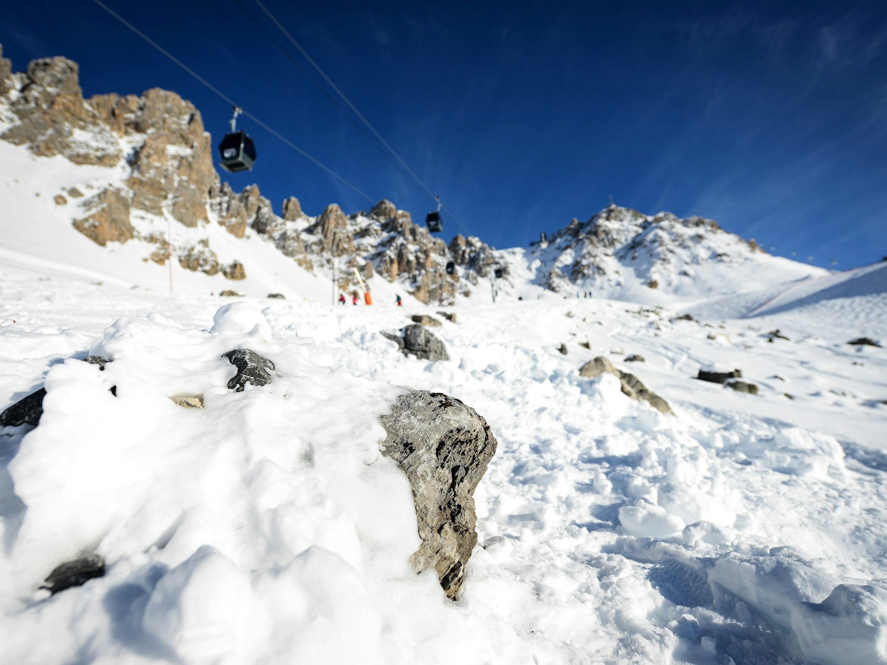 Die verschneite Landschaft bei Meribel, wo Michael Schumacher seinen schweren Unfall hatte.