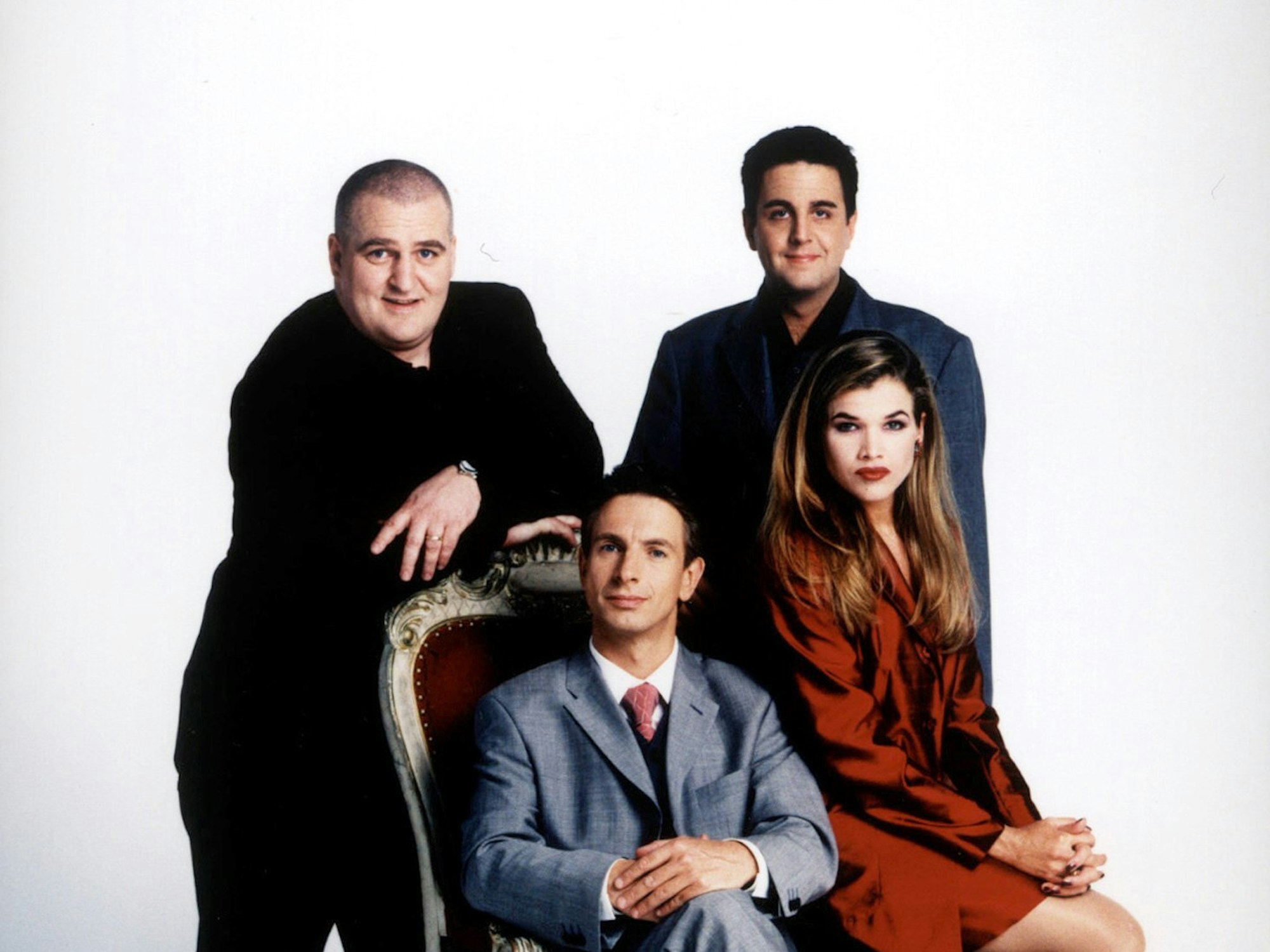 Das Wochenshow-Team mit (v.l..n.r.) Markus Maria Profitlich, Ingolf Lueck, Bastian Pastewka und Anke Engelke.