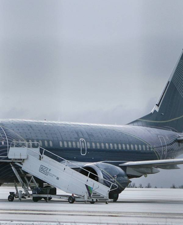 Eine Boeing der Firma KlasJet, mit der auch die Nationalmannschaft geflogen war.