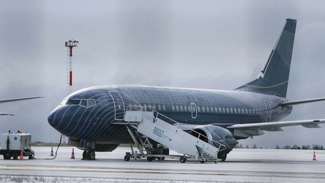 Eine Boeing der Firma KlasJet, mit der auch die Nationalmannschaft geflogen war.