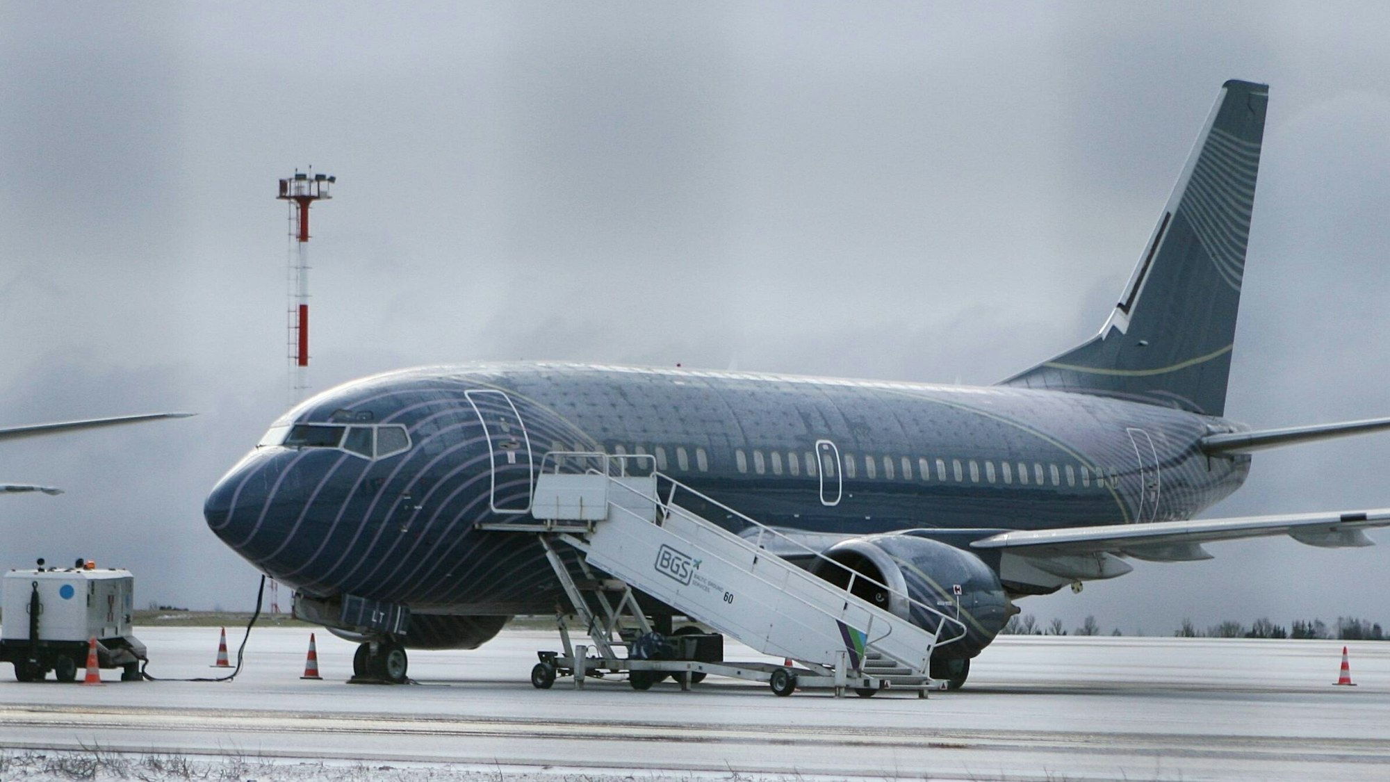 Eine Boeing der Firma KlasJet, mit der auch die Nationalmannschaft geflogen war.