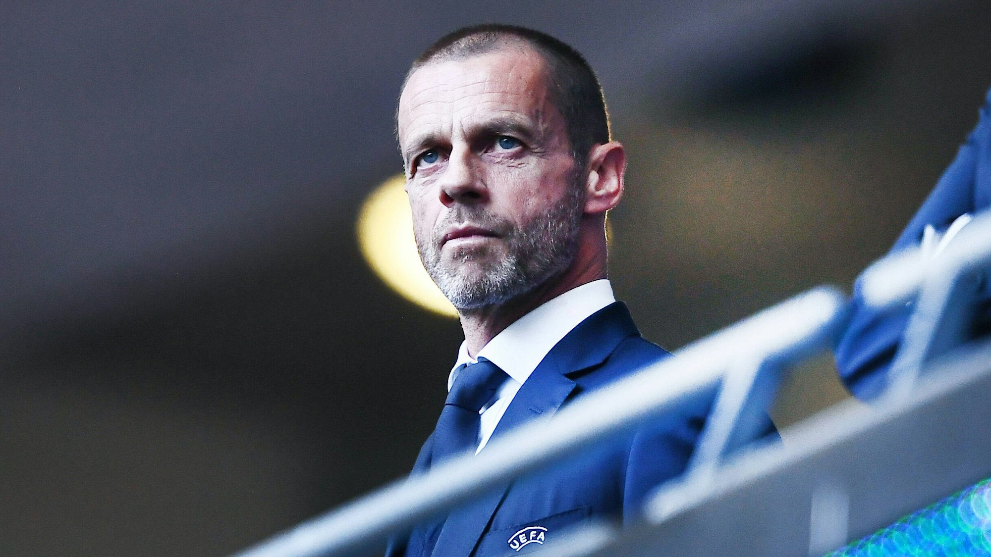 UEFA-Boss Aleksander Ceferin auf der Tribüne