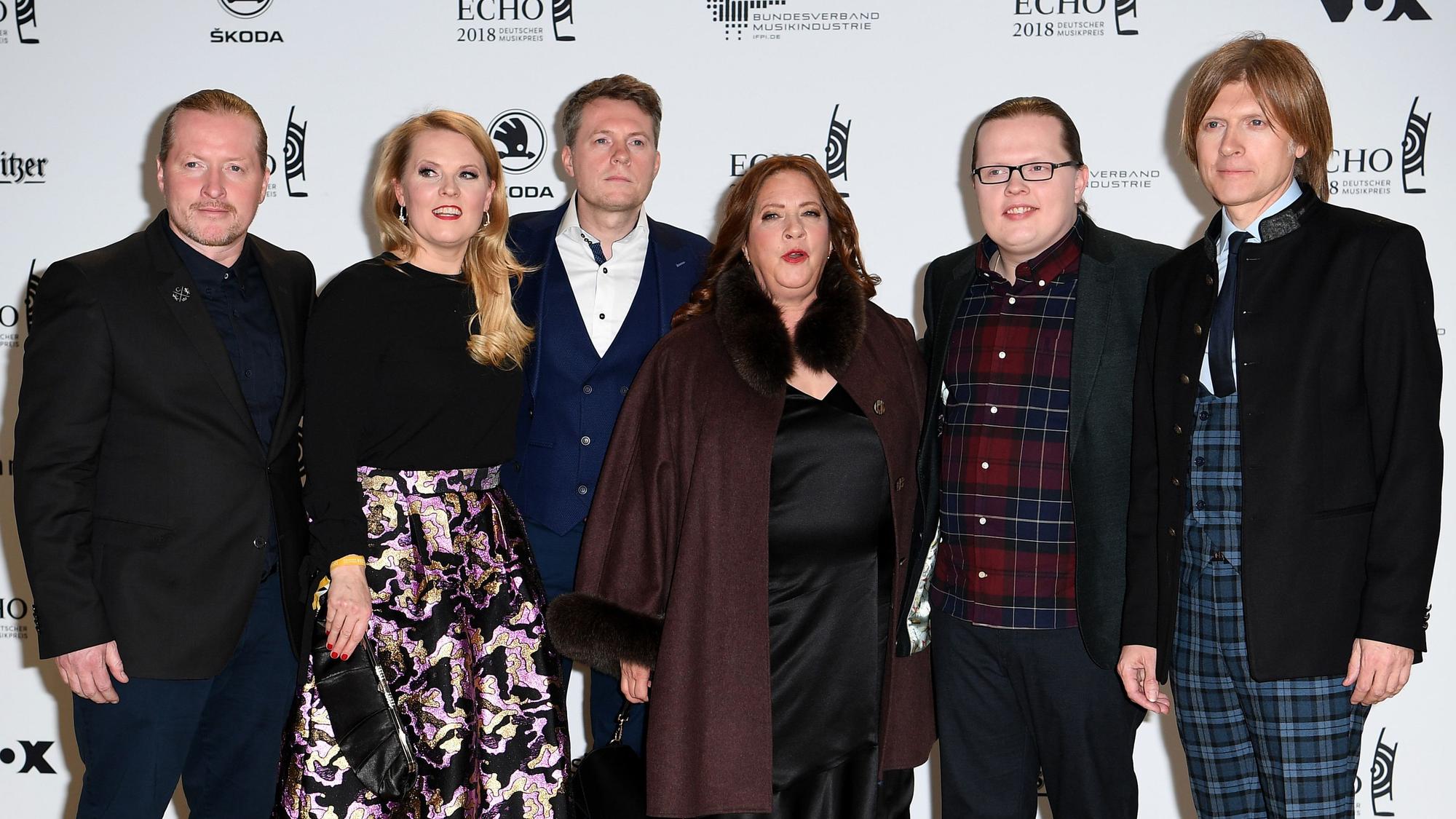 Die Kelly Family im April 2018 bei der 27. Verleihung des Deutschen Musikpreises Echo.