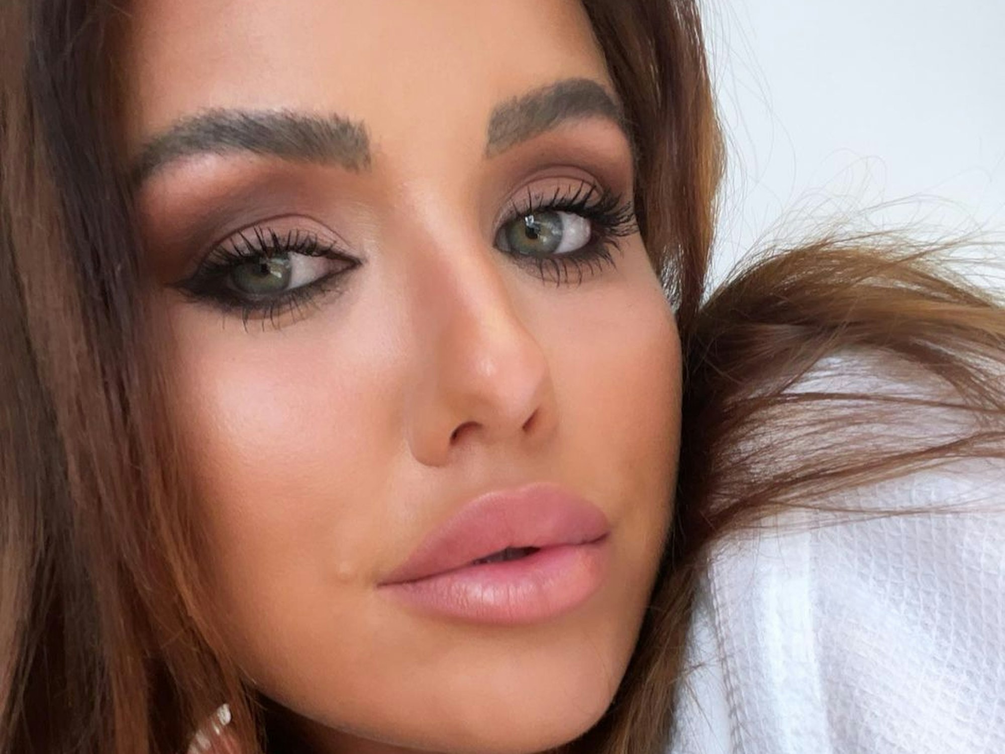 Kim Gloss auf einem Instagram-Selfie.