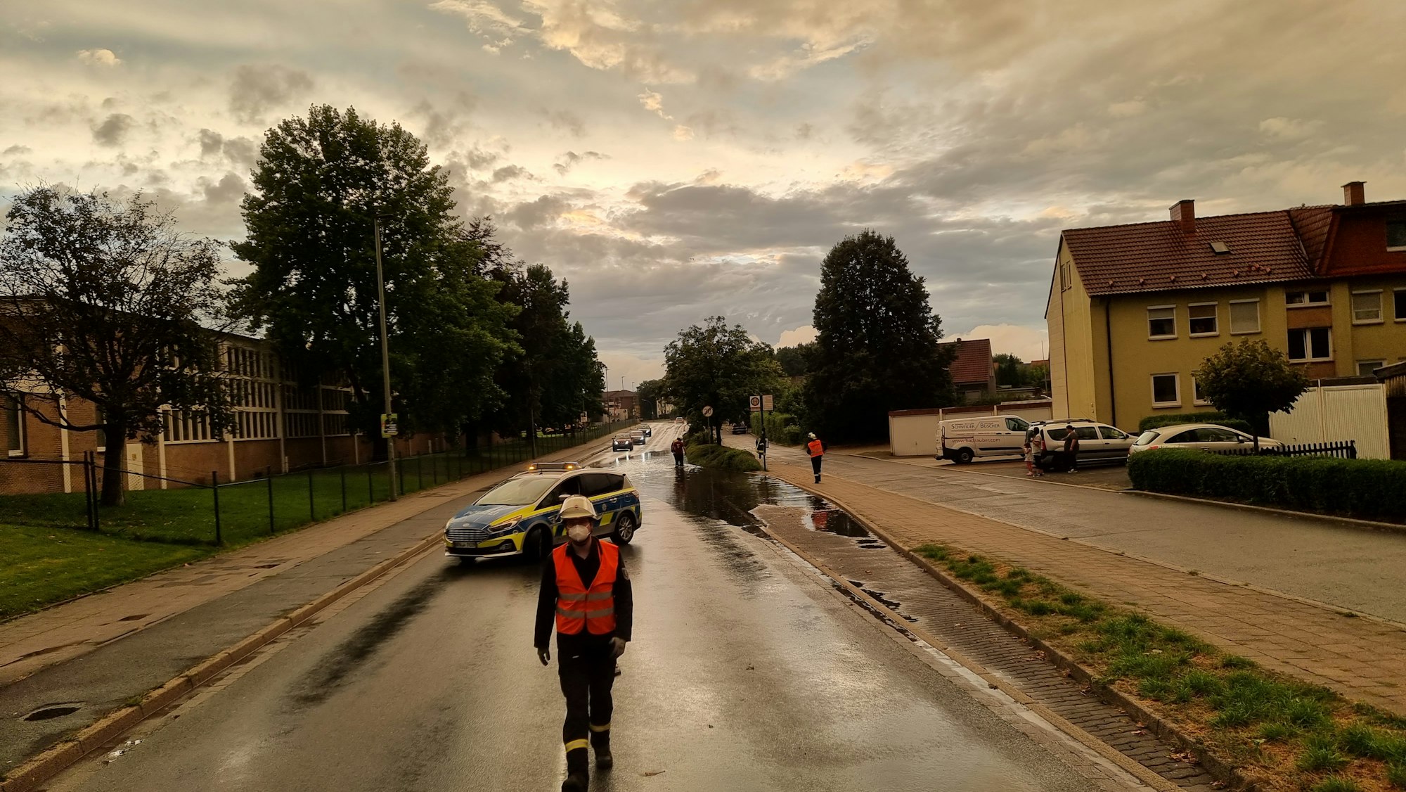 Die Stockumer Straße in Werne stand am 10. September 2021 unter Wasser.