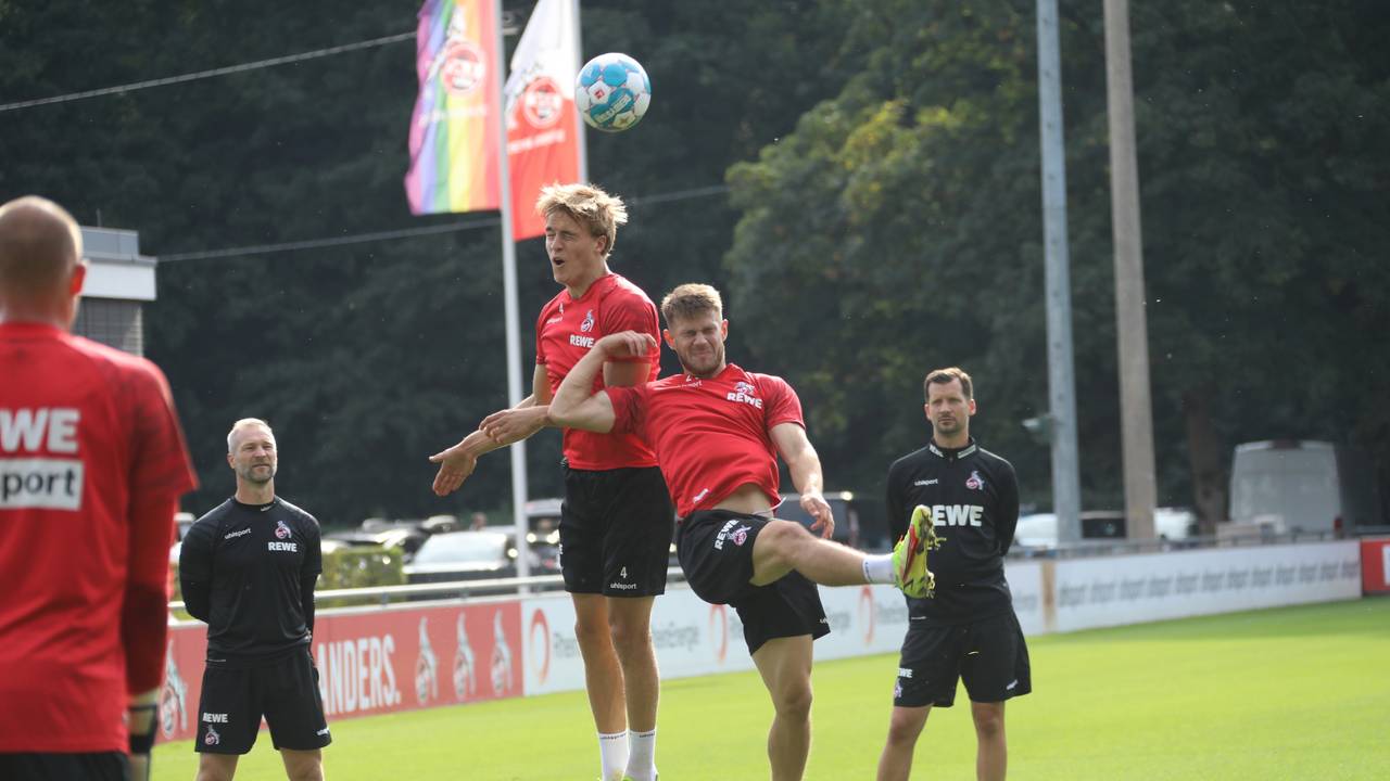 Jan Thielmann und Timo Hübers trainieren beim 1. FC Köln.