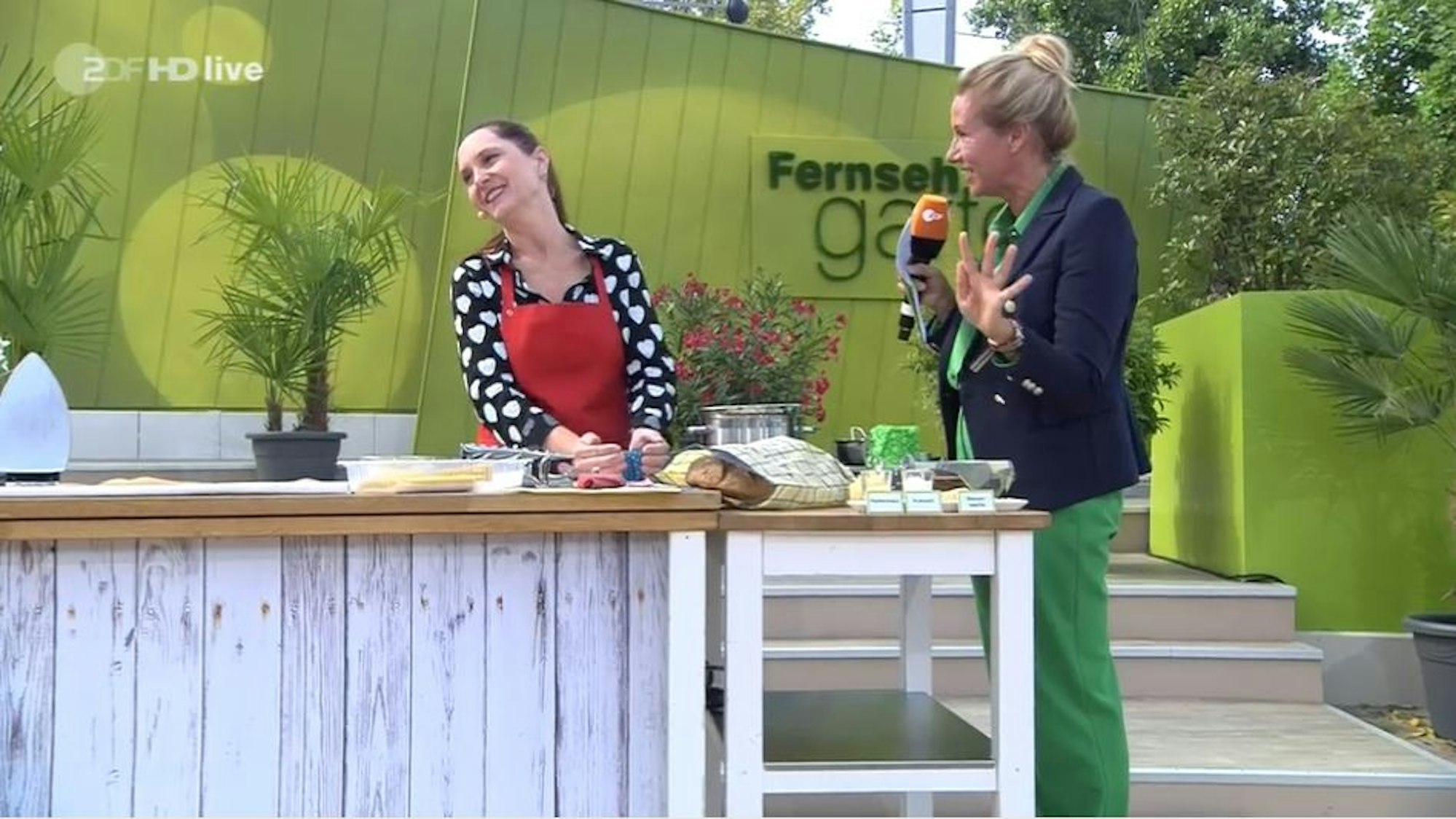 ZDF Fernsehgarten am 12.09. mit Moderatorin Andrea Kiewel und Jeanette Marquis +++ Screenshot zur Berichterstattung erstellt