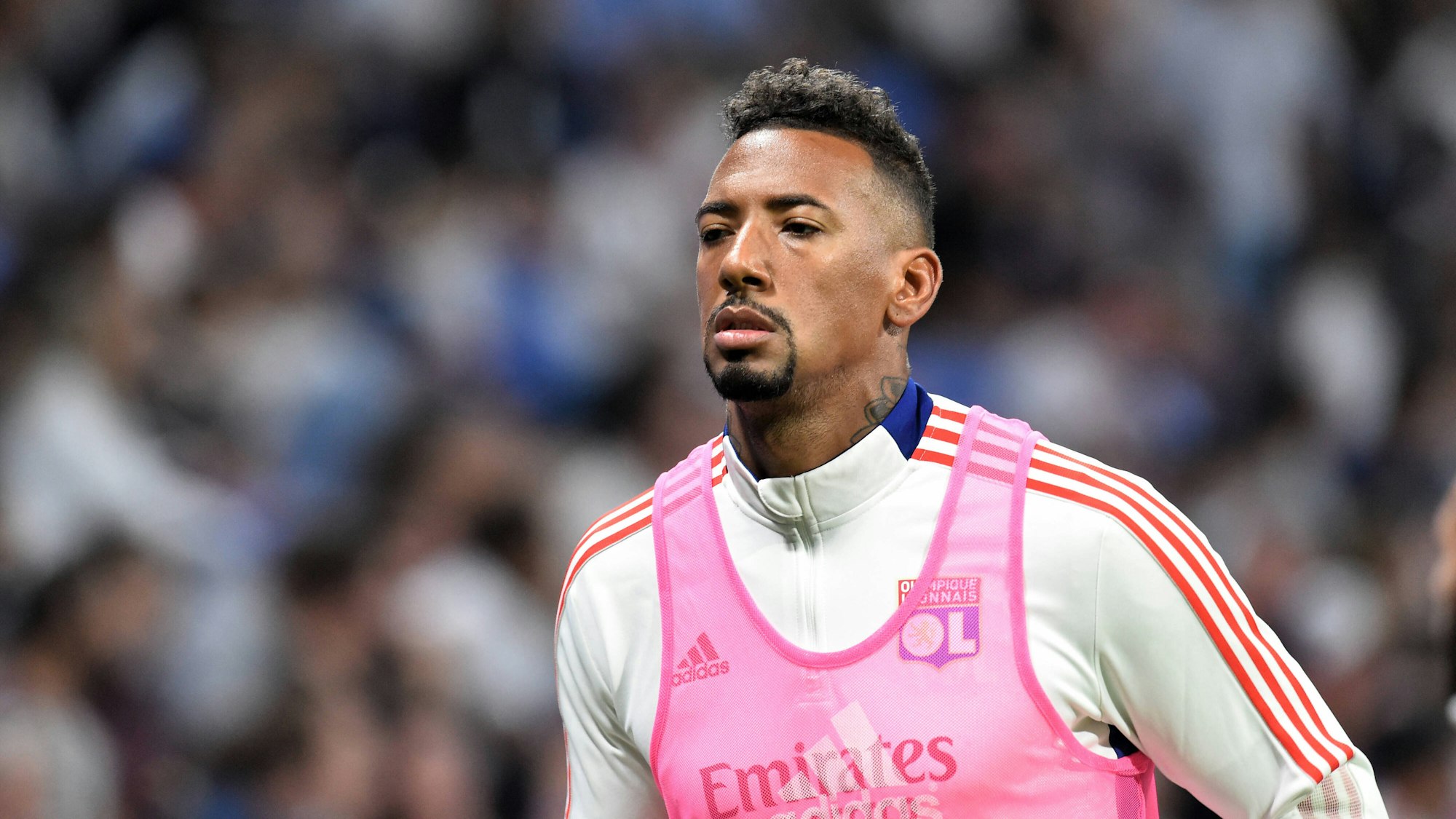 Lyons Jérôme Boateng beim Aufwärmen