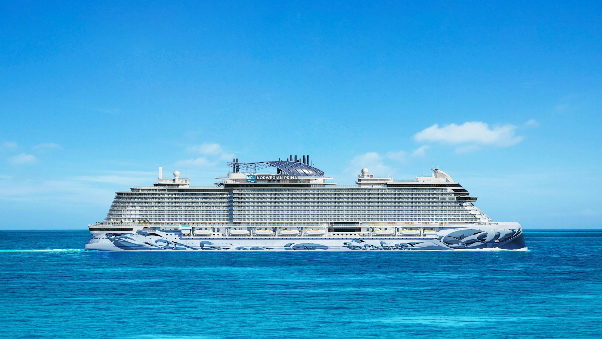 Die „Norwegian Prima“ - hier eine Animation - wird fast 300 Meter lang sein.