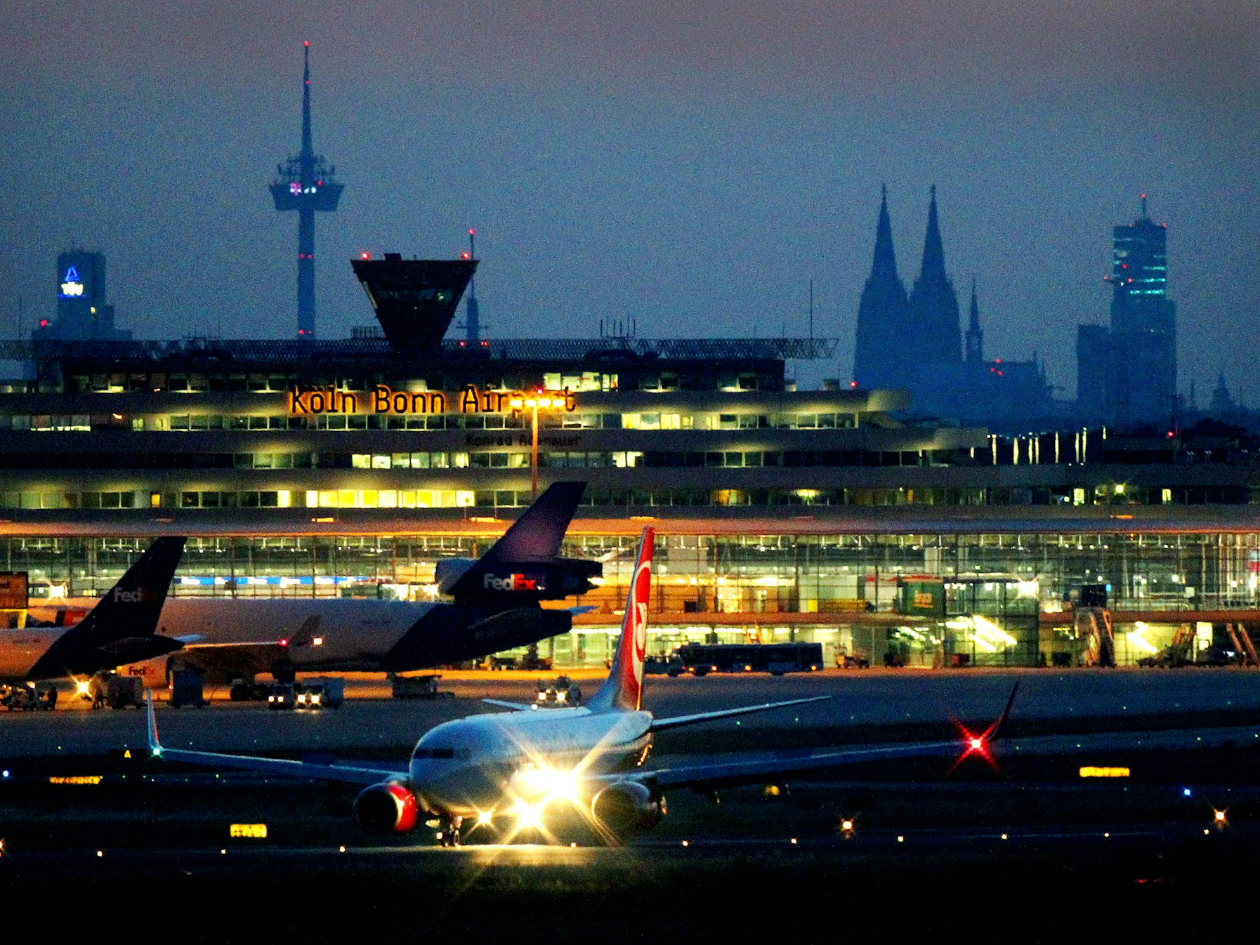 Blick auf den Köln-Bonner Flughafen