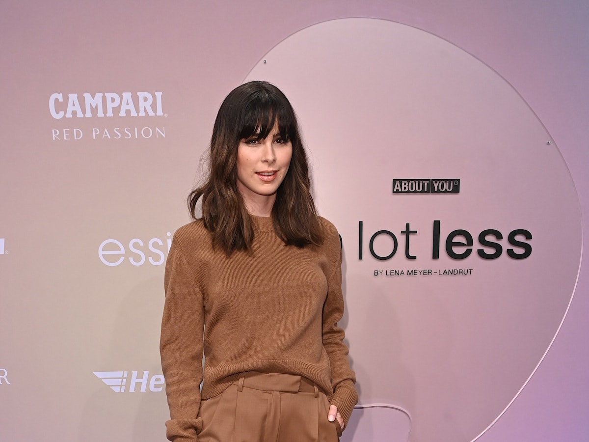 Sängerin Lena Meyer-Landrut stellt auf der „About You“-Fashion Week am 15. September 2021 in Berlin ihre neue Herbst-Winter-Kollektion ihres Labels „A lot less“ vor.