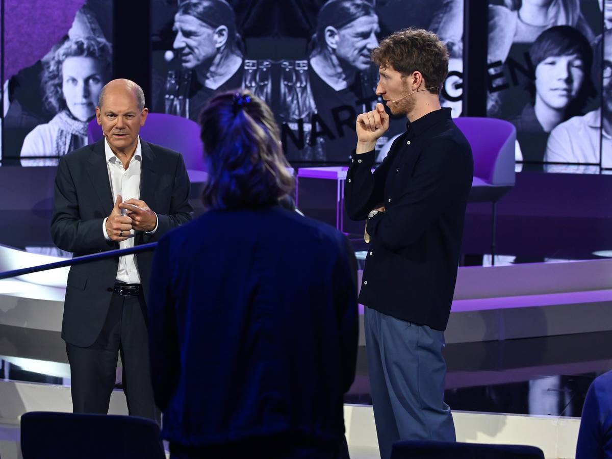 „Die ProSieben-Bundestagswahl-Show“ mit Olaf Scholz: Er beantwortete die Frage einer Aktivistin, die emotional über das dramatische Wohn-Problem in Berlin berichtete.