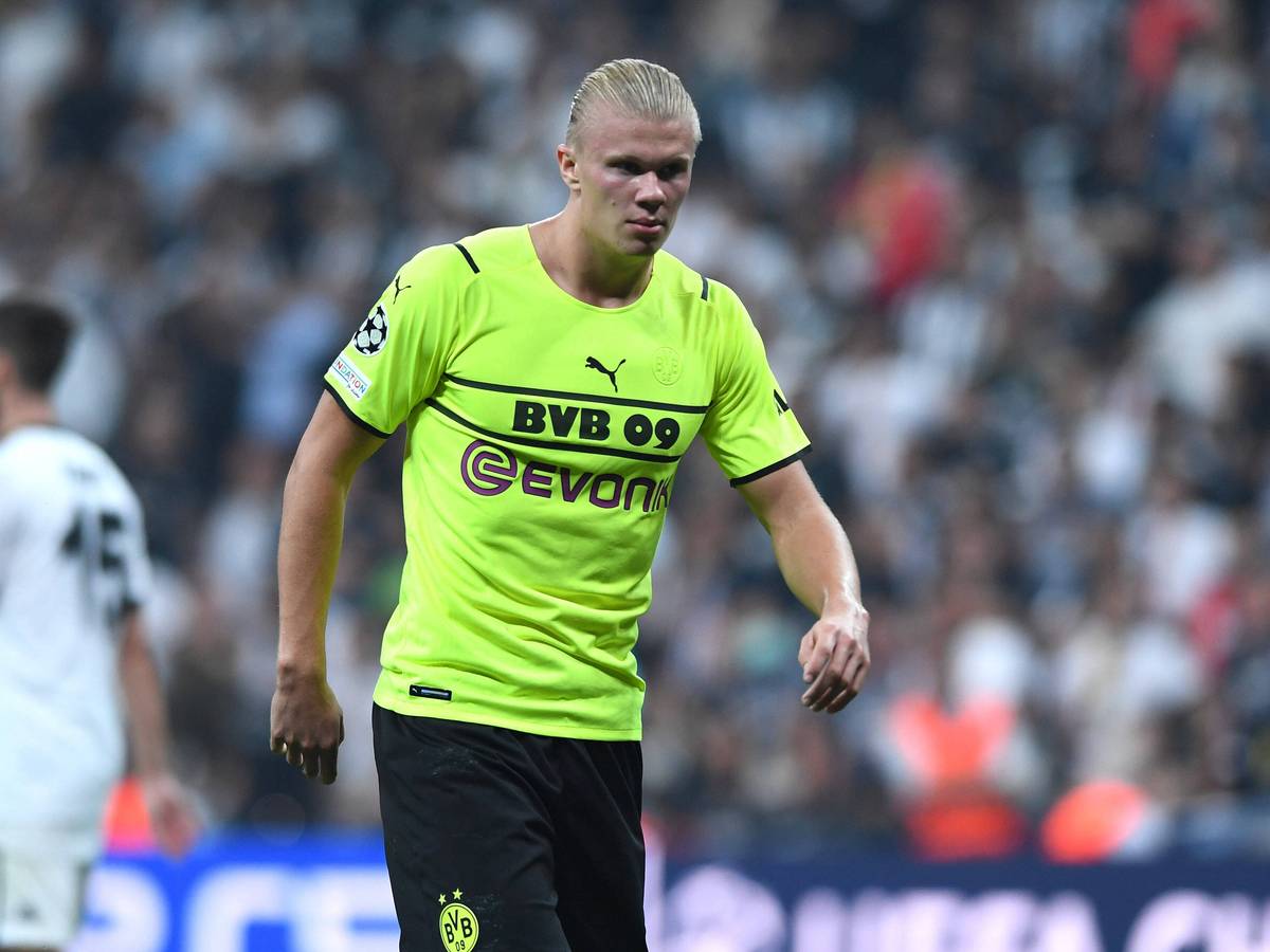 Erling Haaland beim Champions-League-Duell gegen Besiktas Istanbul.