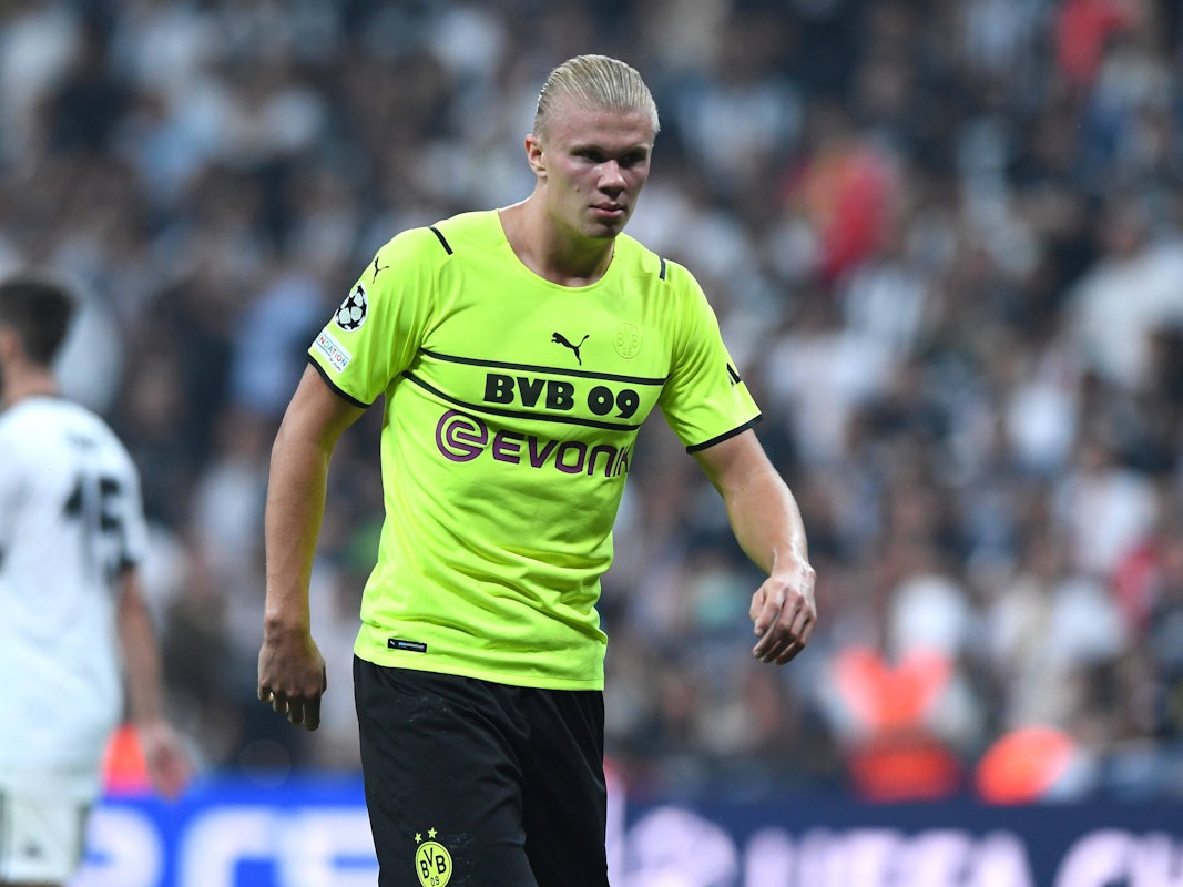 Erling Haaland beim Champions-League-Duell gegen Besiktas Istanbul.