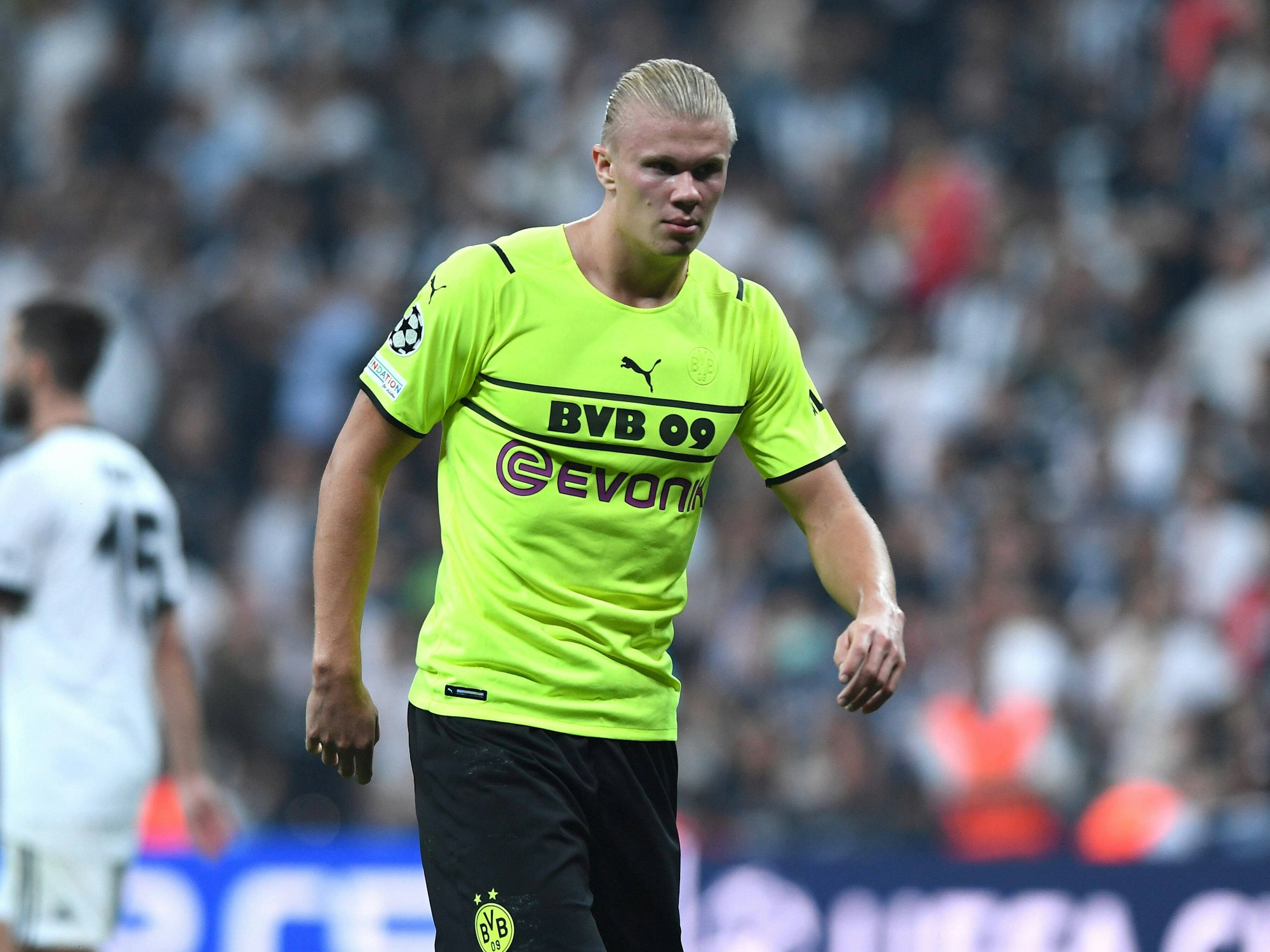 Erling Haaland beim Champions-League-Duell gegen Besiktas Istanbul.