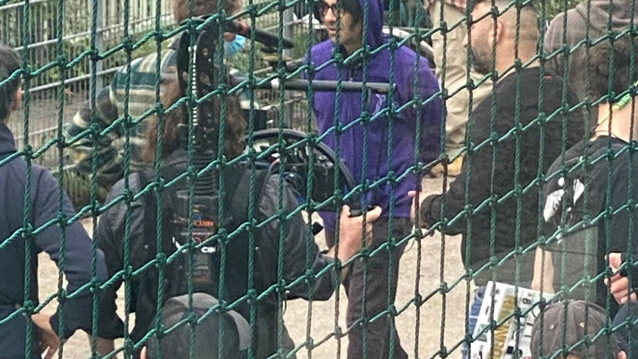 Regisseur Fatih Akin bei Dreharbeiten für Film in Köln.