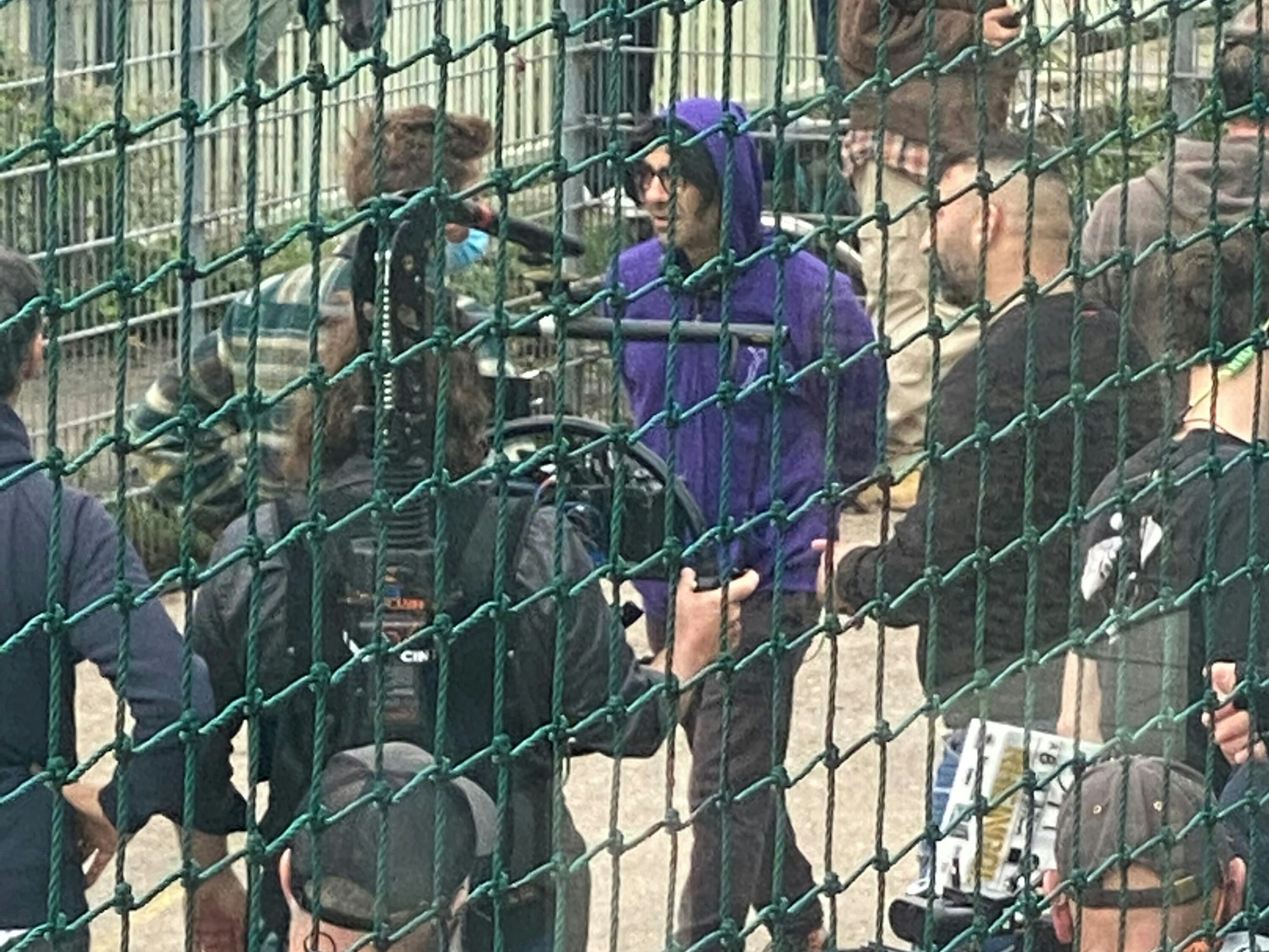 Regisseur Fatih Akin bei Dreharbeiten für Film in Köln.