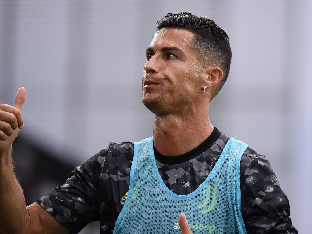 Cristiano Ronaldo beim Aufwärmen