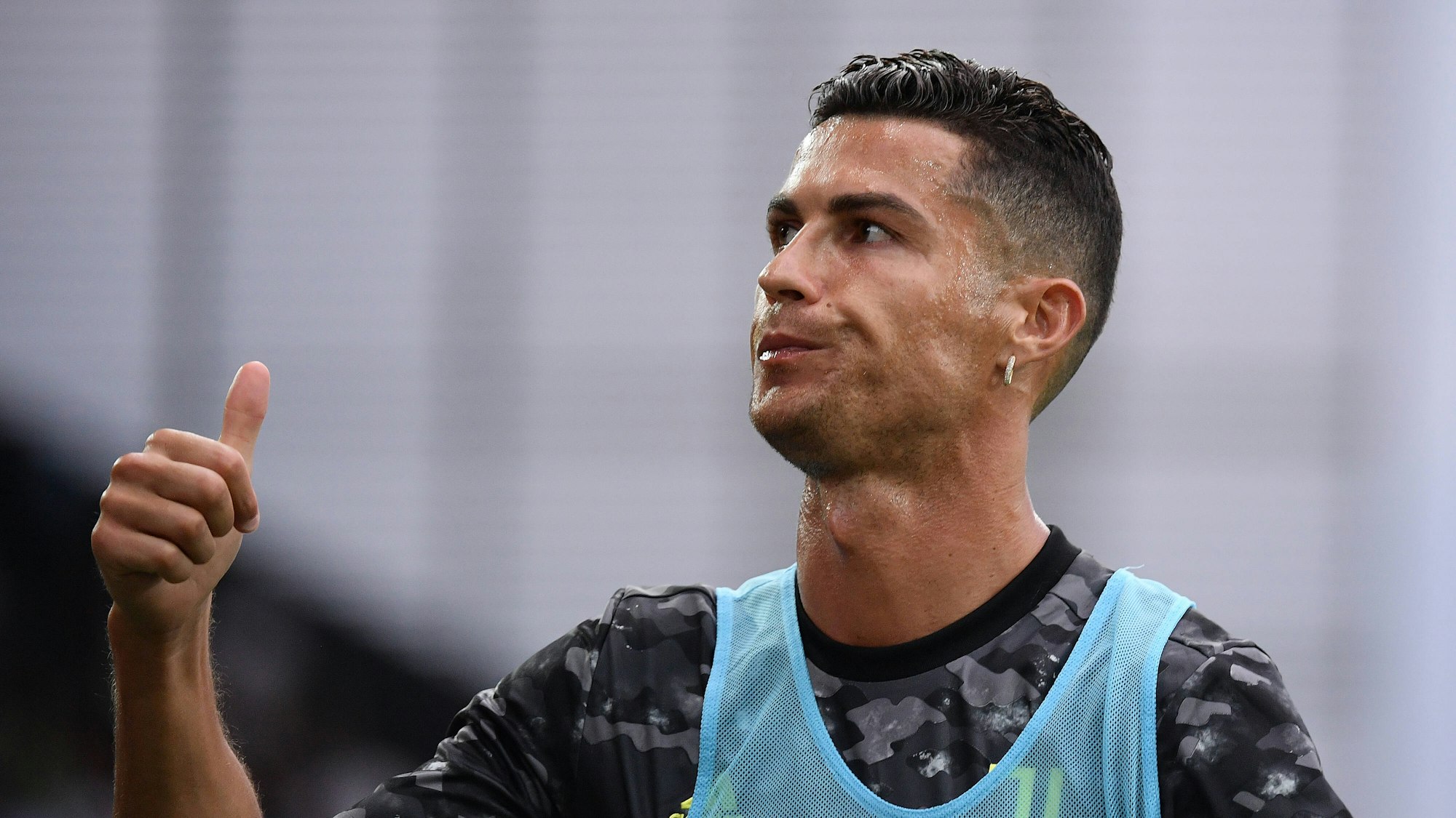 Cristiano Ronaldo beim Aufwärmen