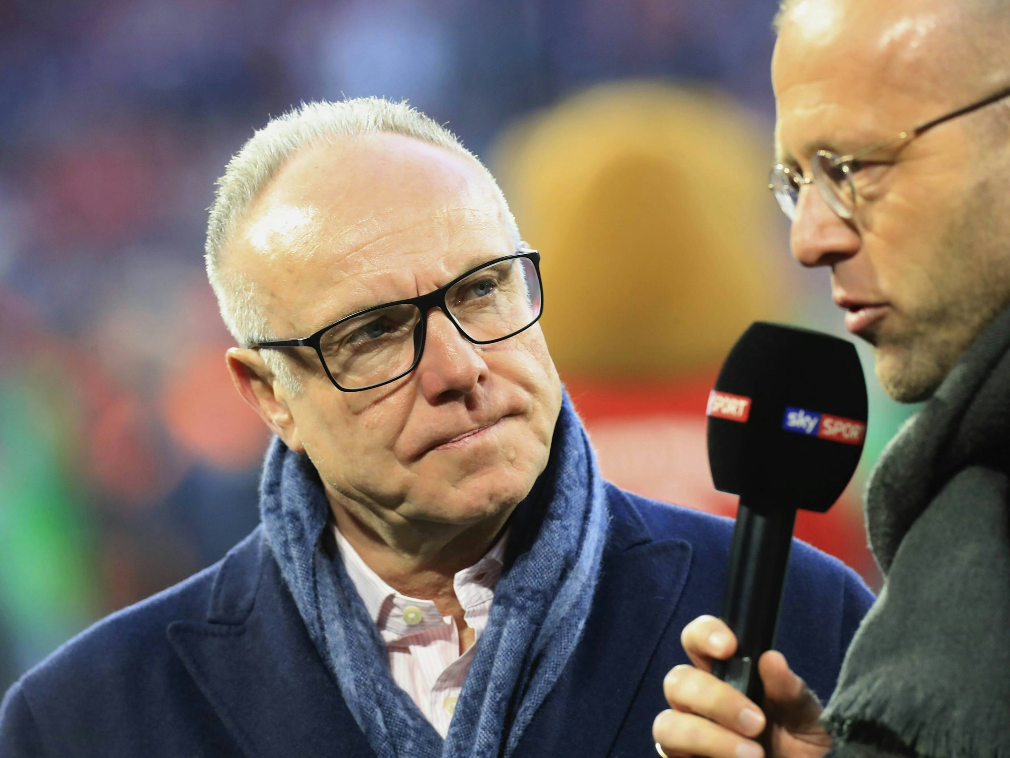 Michael Rummenigge bei einem Sky-Interview am 6. April 2019.